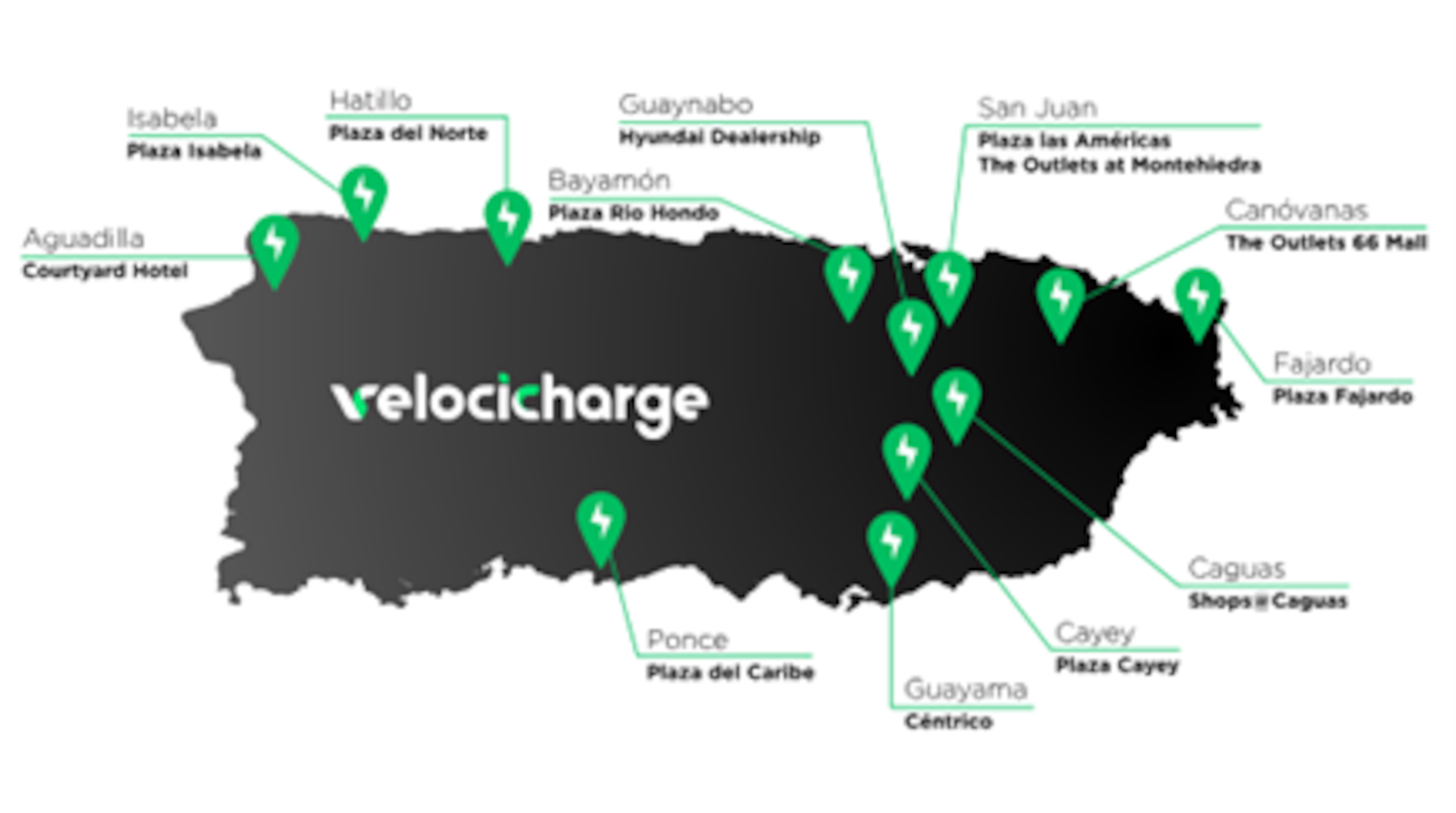 Red de carga rápida para autos eléctricos de Velocicharge.