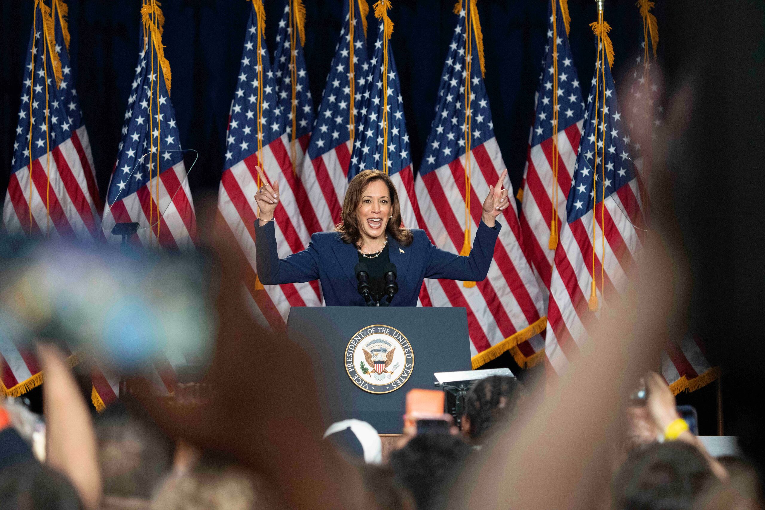 Harris se apoya en sus antecedentes como fiscal de distrito y procuradora general de California y busca mostrar un contraste con Trump, que es el primer expresidente condenado por delitos graves.