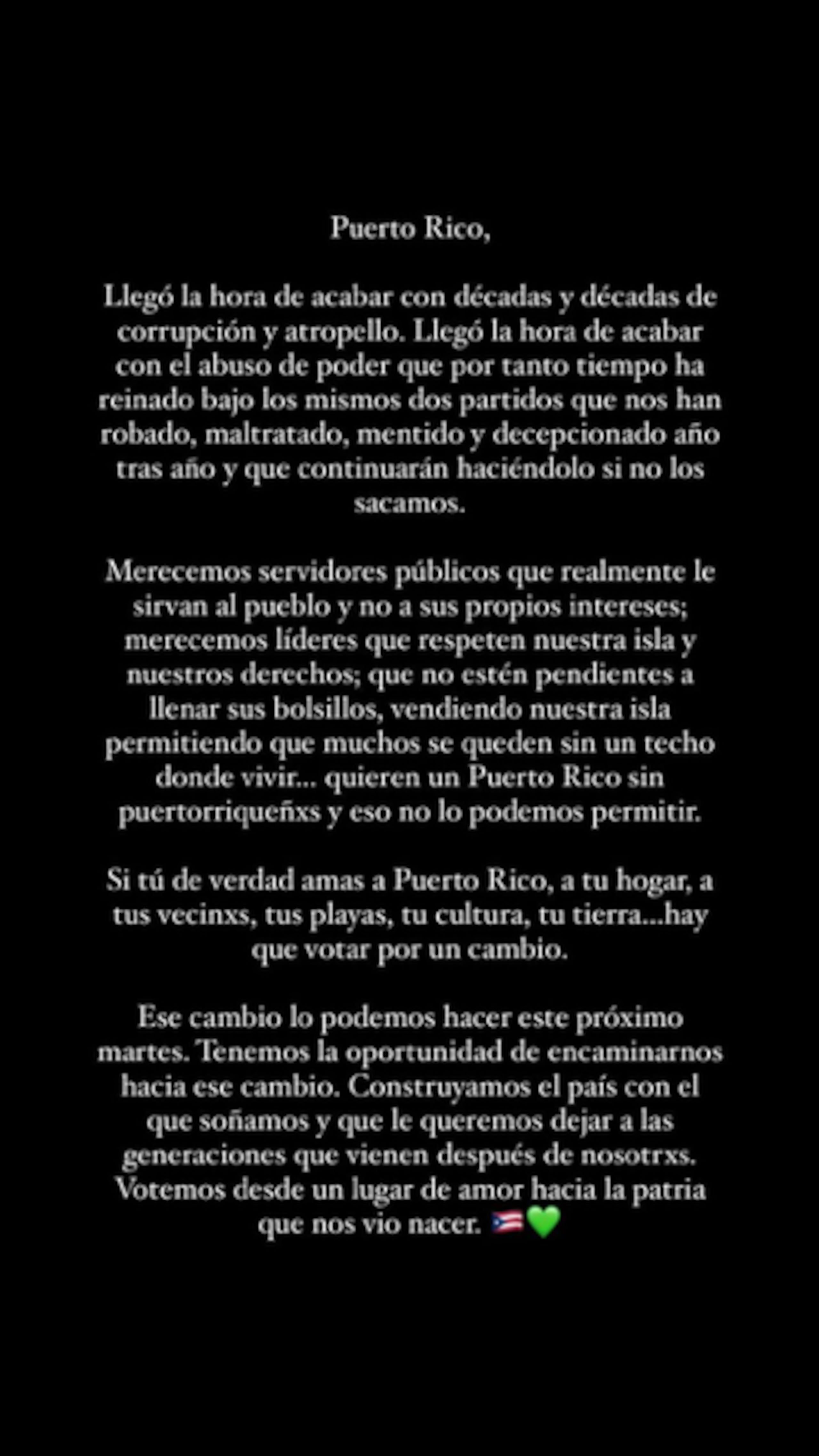 Young Miko pide votar por un "cambio"