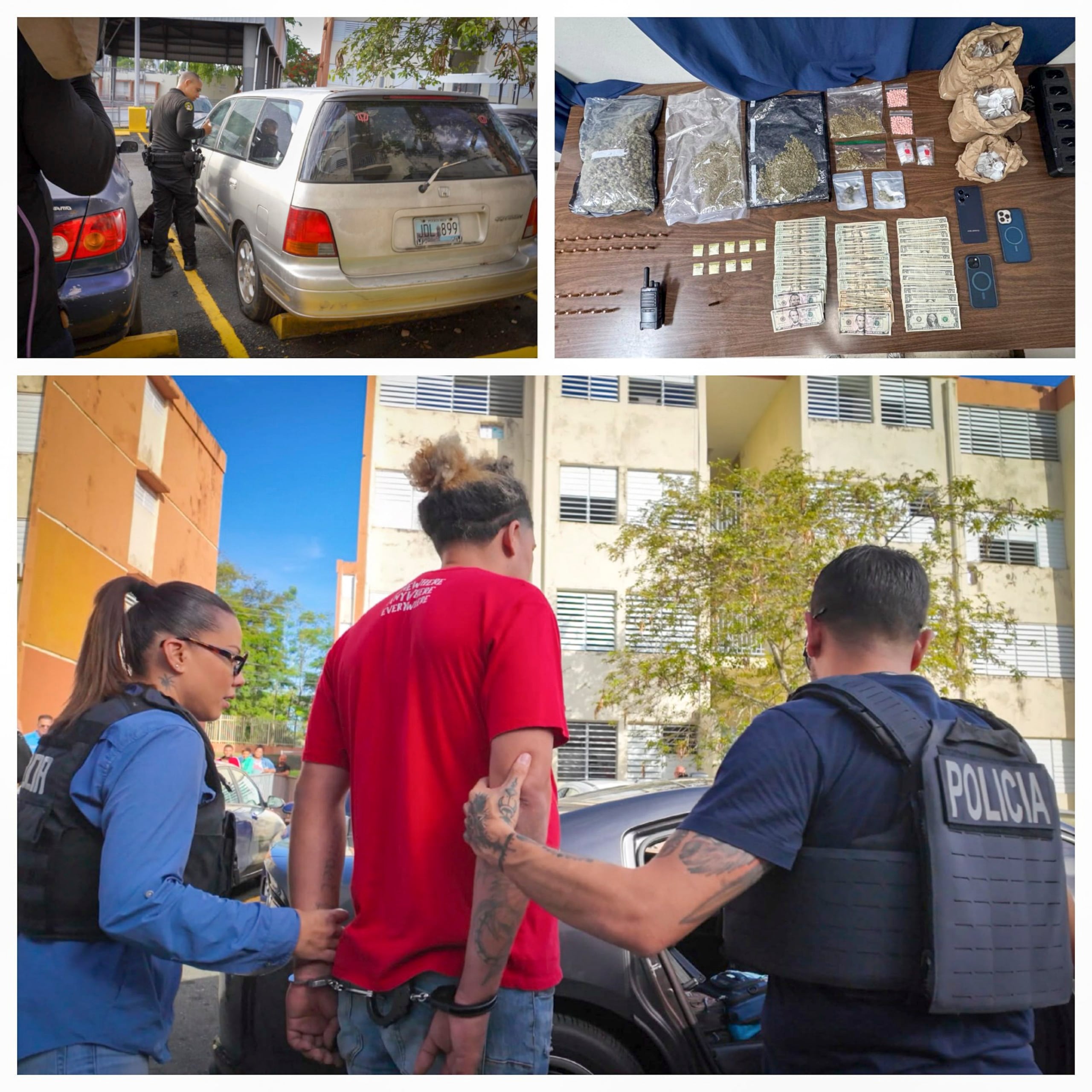 Un hombre de 38 años, fue arrestado durant un allanamiento en residencial Brisas de Cupey, tras ocupar sustancias controladas y otro material ilícito.
