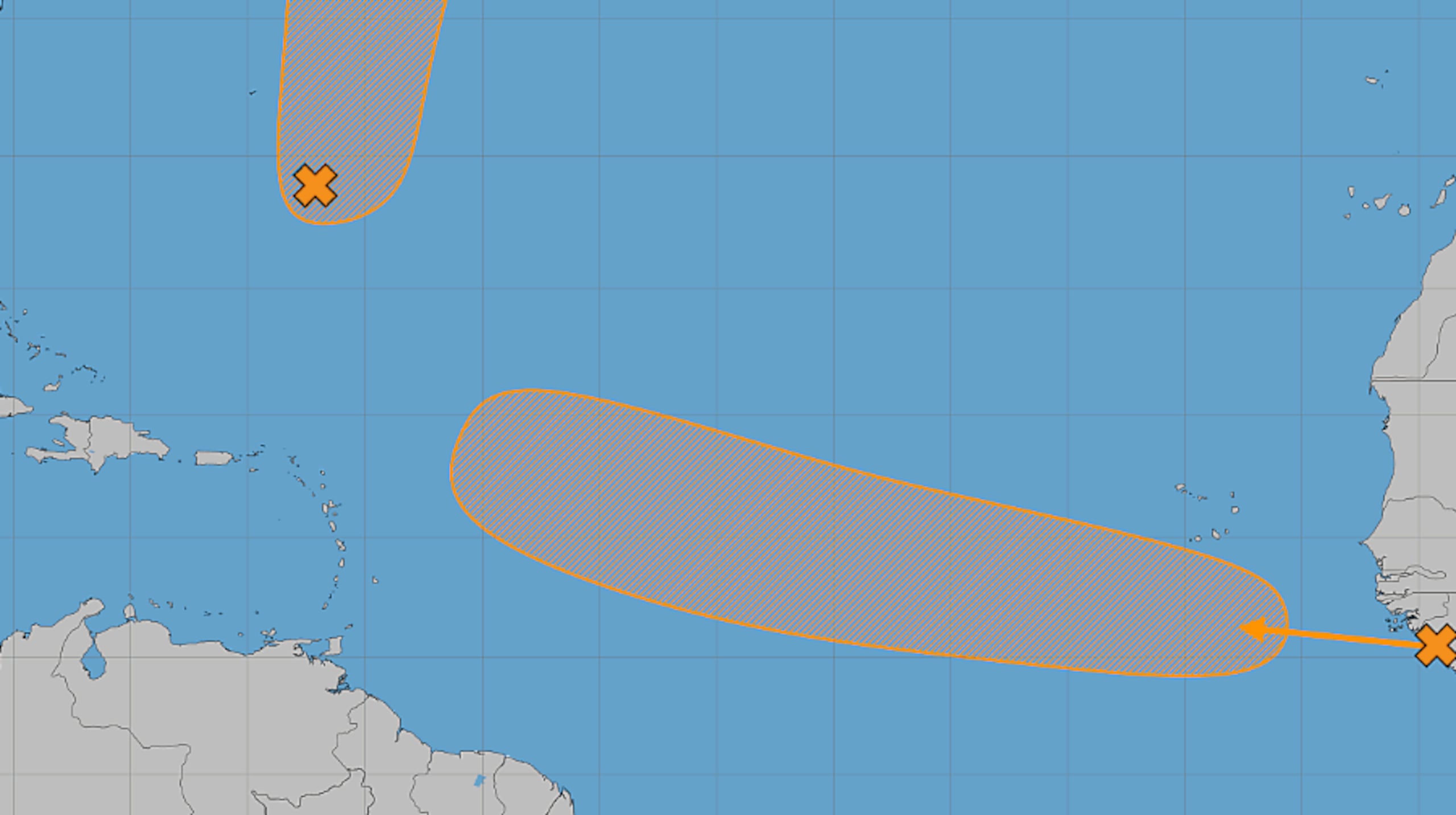 Onda tropical podría afectar el Atlántico.