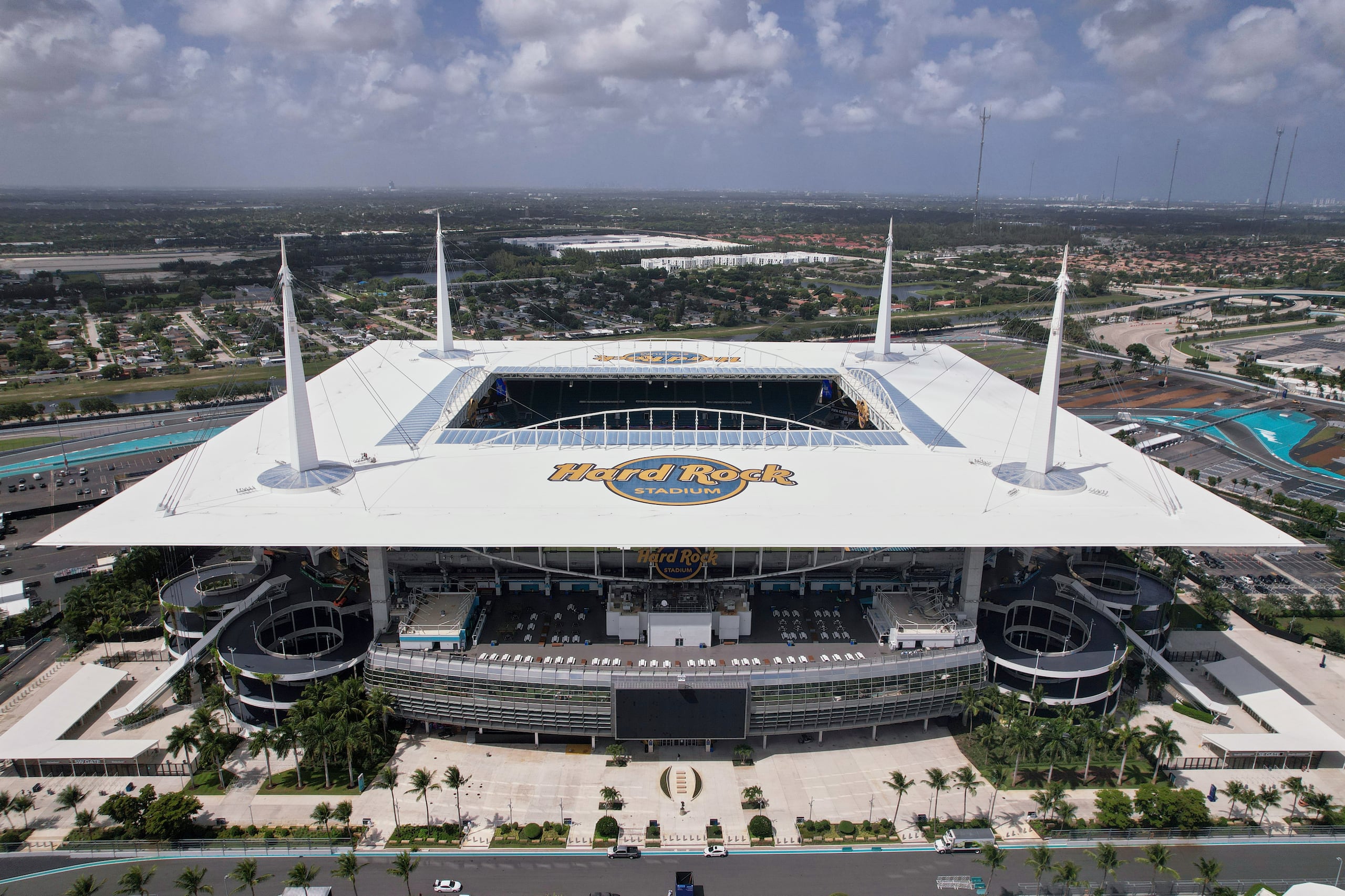 Vista del estadio Hard Rock en Miami Gardens, Florida, el 12 de junio de 2025. (AP Foto/Rebecca Blackwell)