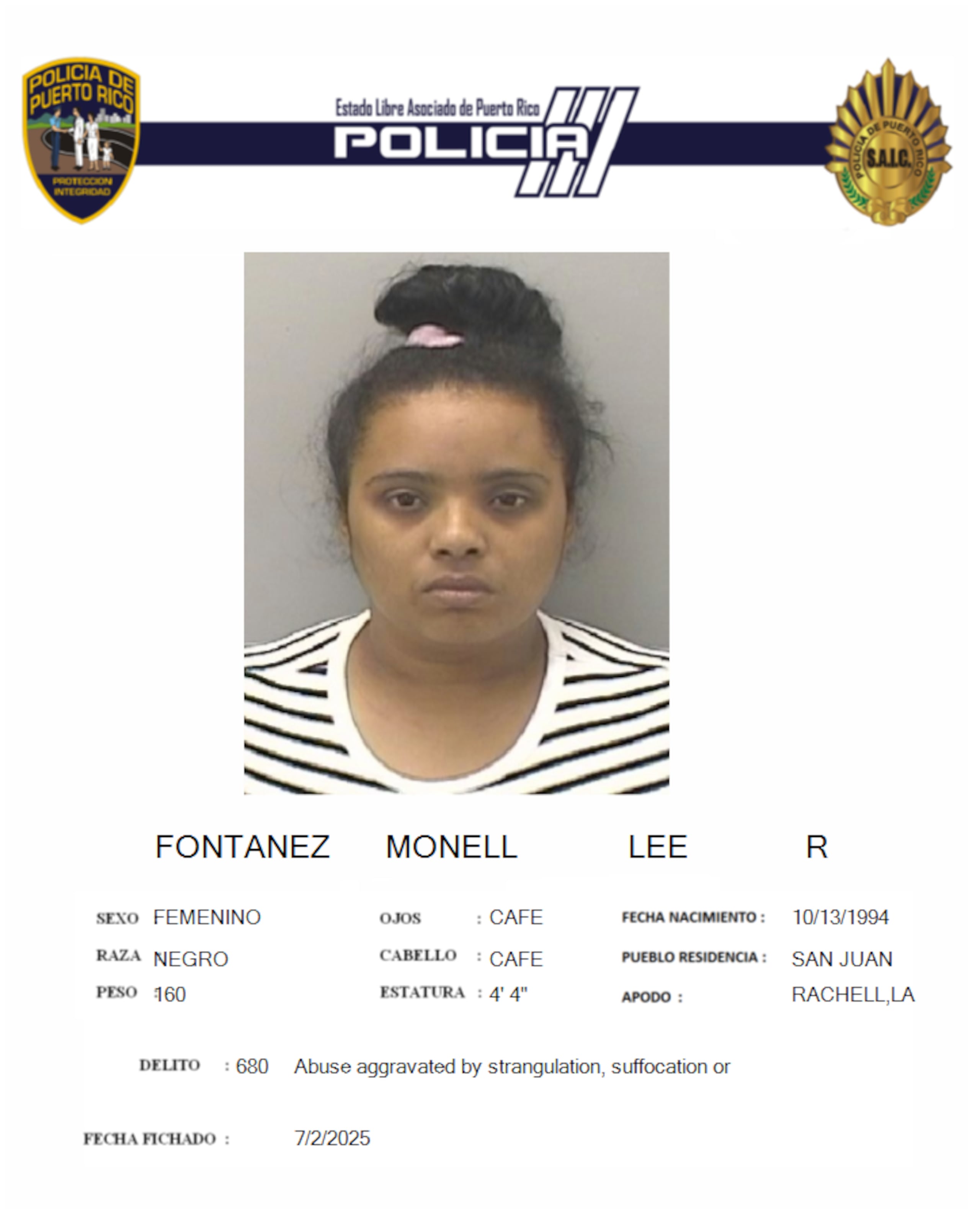 Lee R. Fontanez Monell, enfrenta cargos por violencia doméstica.
