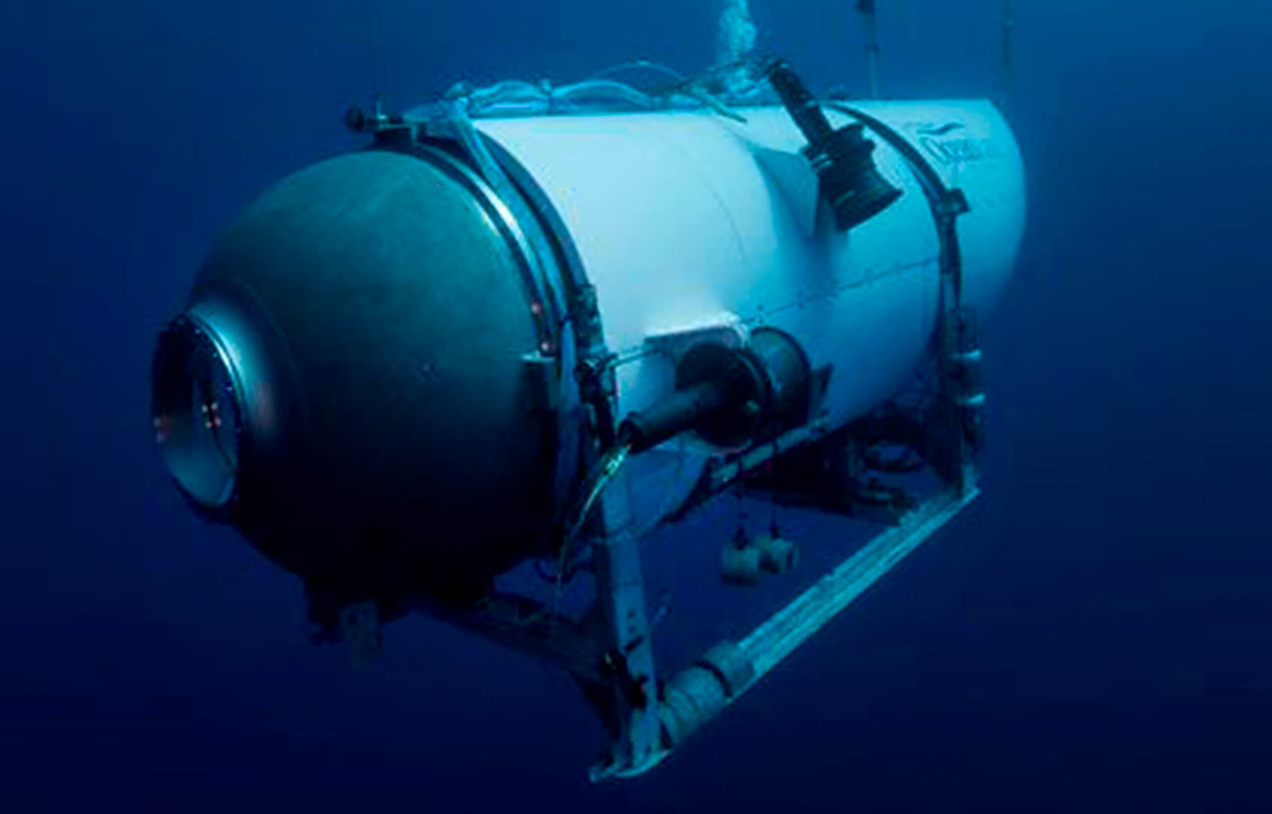 Esta imagen sin fecha facilitada por OceanGate Expeditions en junio de 2021 muestra el sumergible Titán. (OceanGate Expeditions vía AP, Archivo)