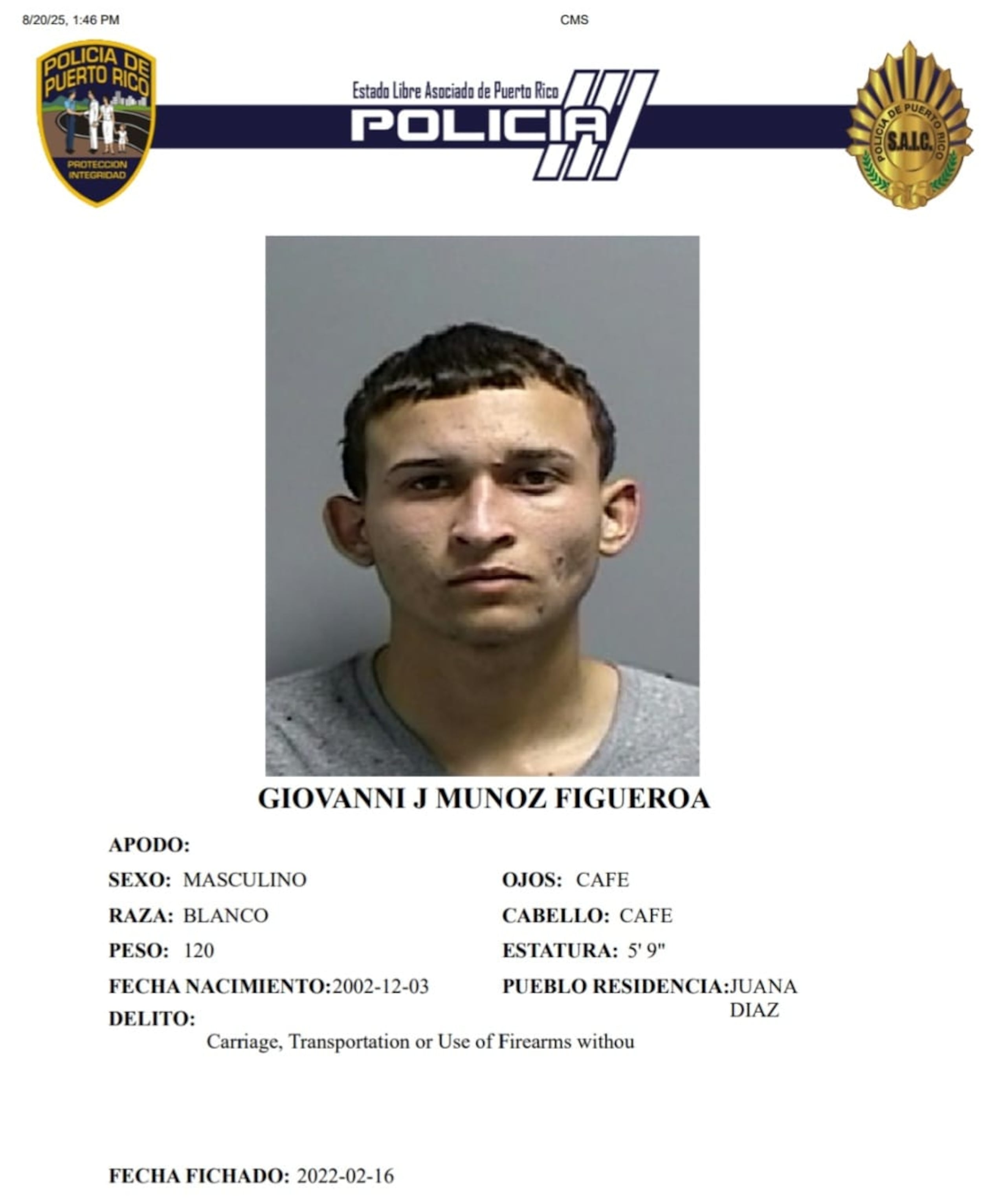 Giovanni J. Muñoz Figueroa, fue asesinado a balazos, el 19 de agosto, en el sectror La Julia, en Salinas.