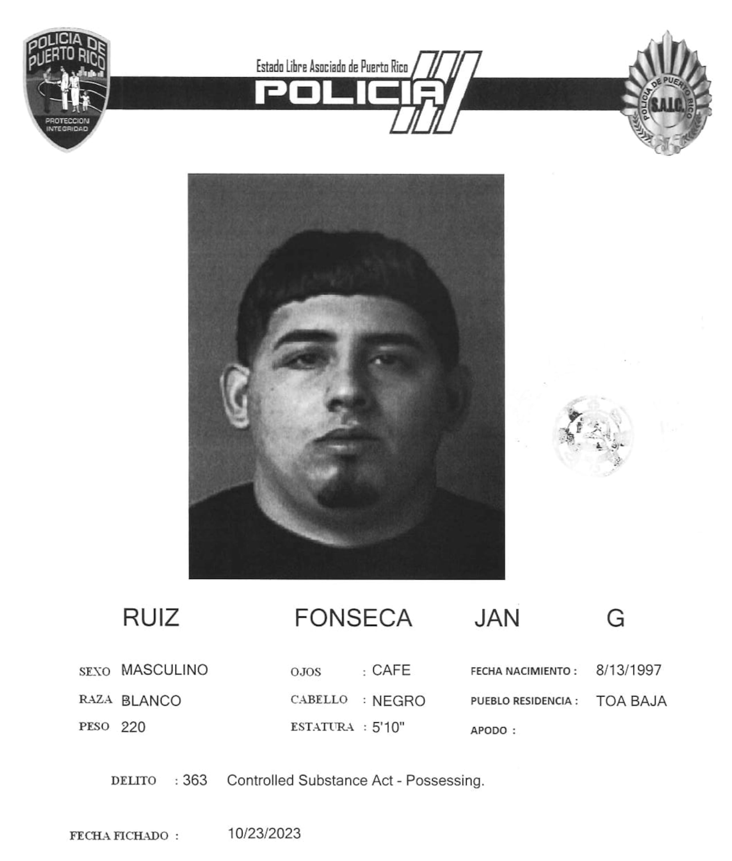 Jan G. Ruiz Fonseca, de 26 años, alias "Cuajito" fue asesinado el 1 de mayo de 2024, en el barrio Ingenio, en Toa Baja.