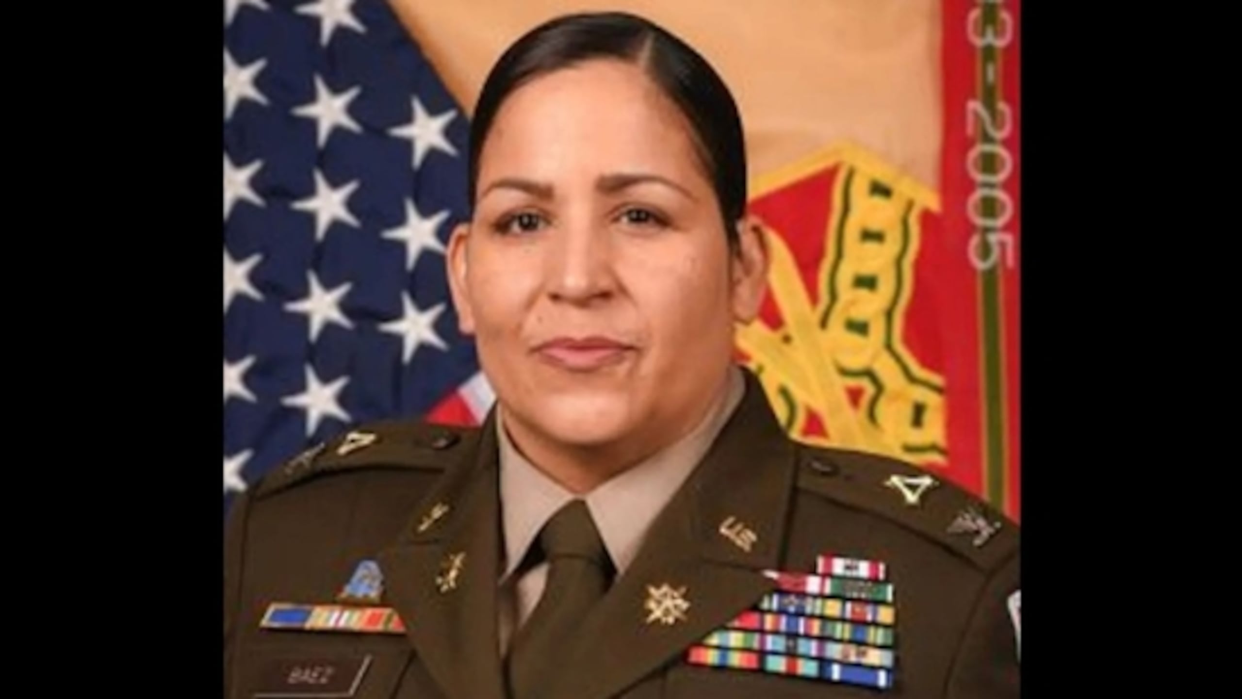 Sheyla Báez Ramírez, comandante en base de entrenamiento militar en Wisconsin.