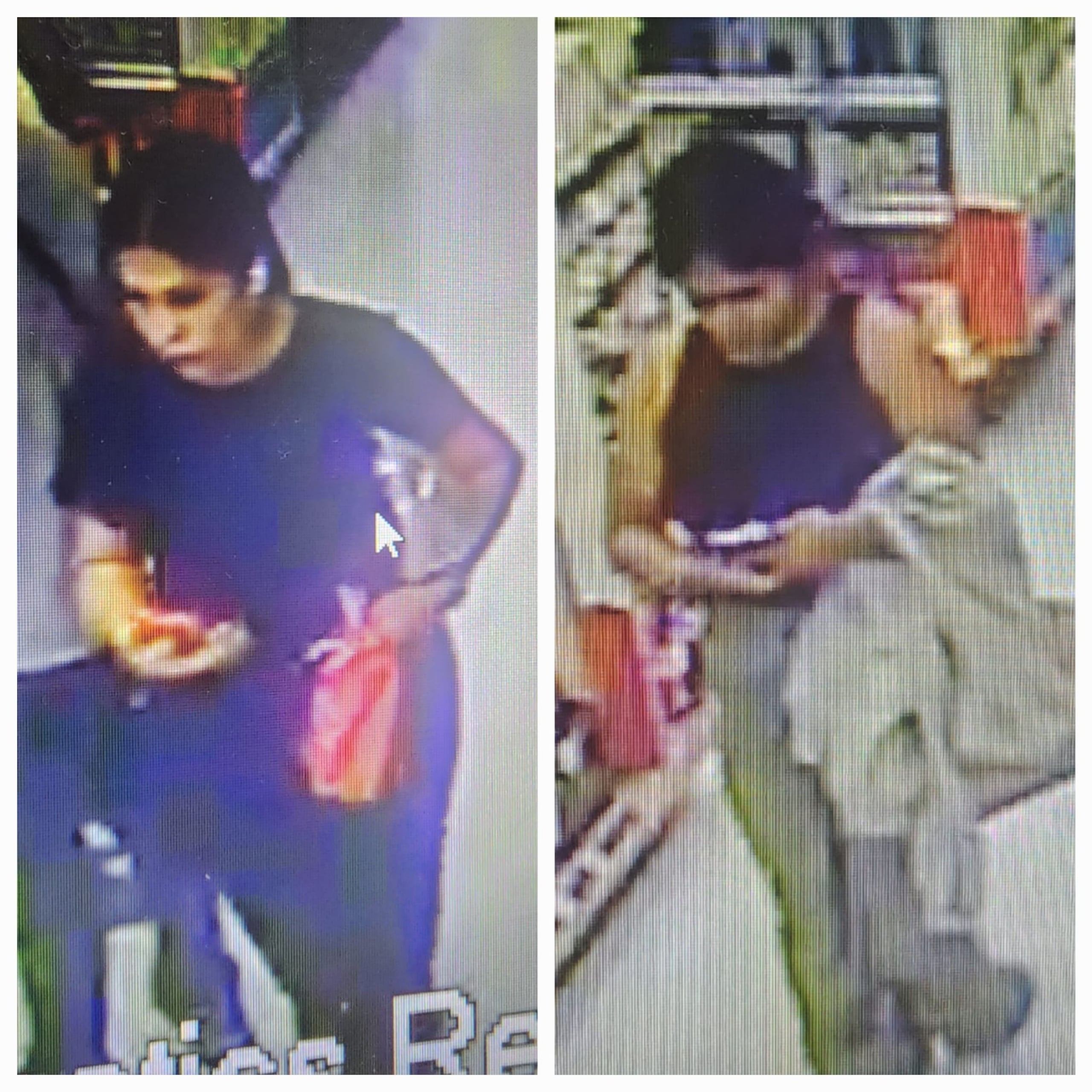 Las autoridades solicitaron información que conduzca a la identificación y arrestos de estas dos mujeres que son sospechosas de apropiarse ilegalmente de mercancía de la farmacia Walgreens, de la avenida Hostos, en Bayamón, el diciembre de 2024.