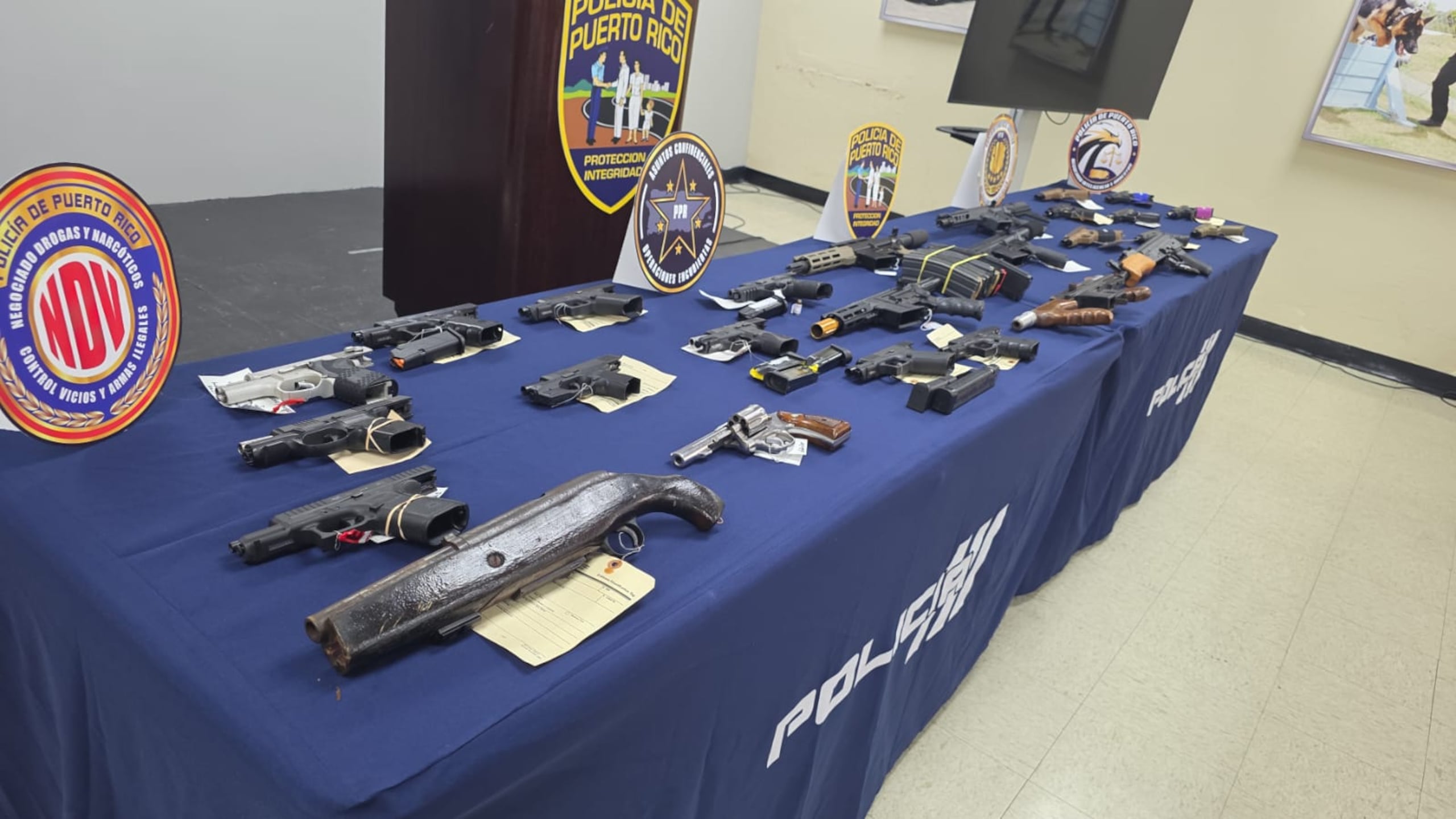 El Negociado de Drogas, Narcóticos, Control del Vicio y Armas Ilegales, diligenció sobre 100 órdenes de arrestos en casi toda la isla.