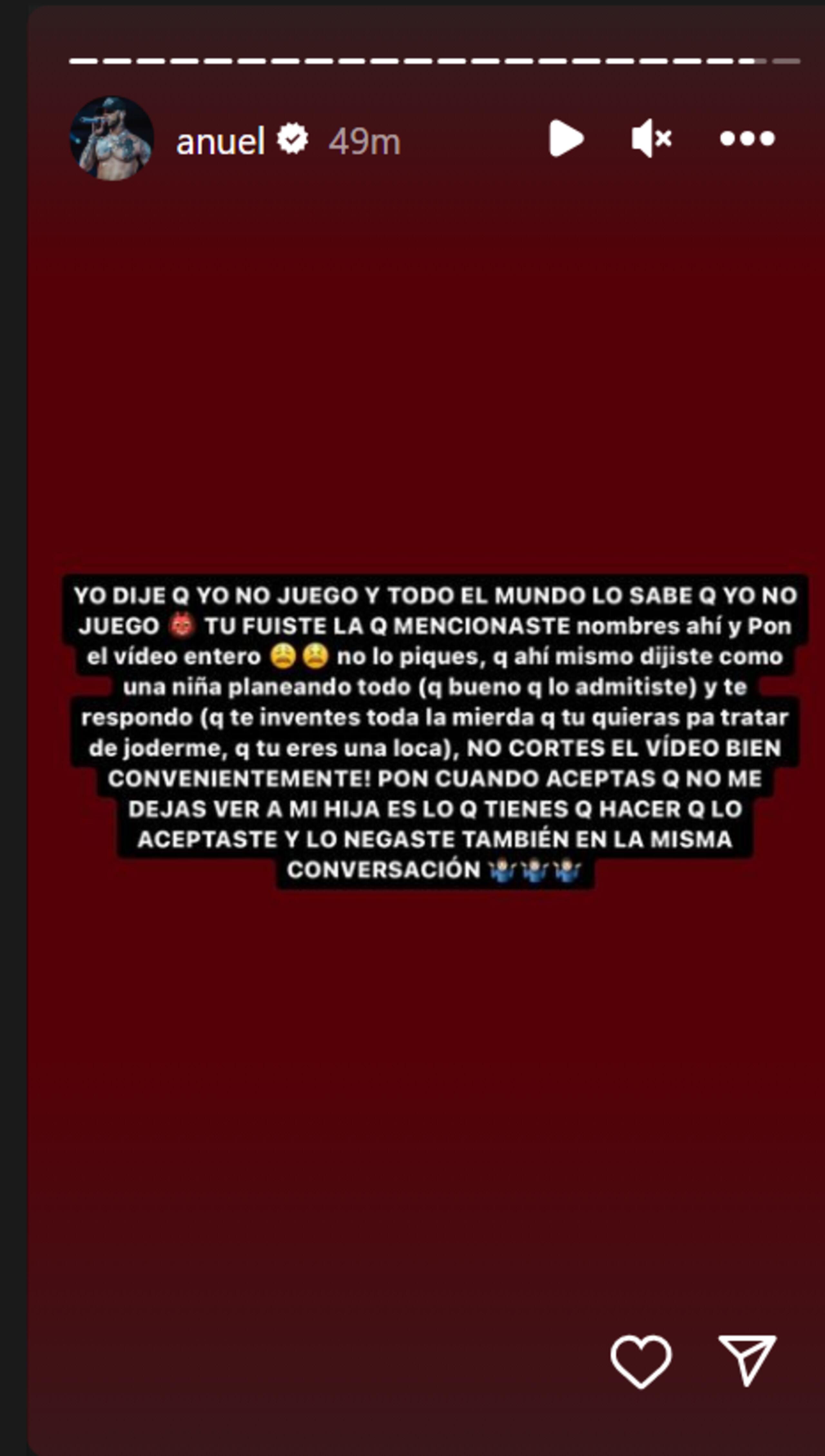 Anuel AA riposta a las nuevas denuncias en su contra por parte de Yailin "La más viral".