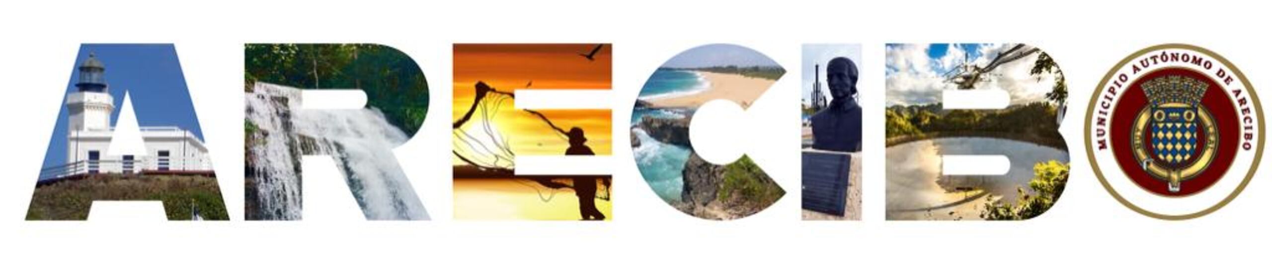 Modelo de letras de Arecibo que inaugurará el municipio este próximo sábado