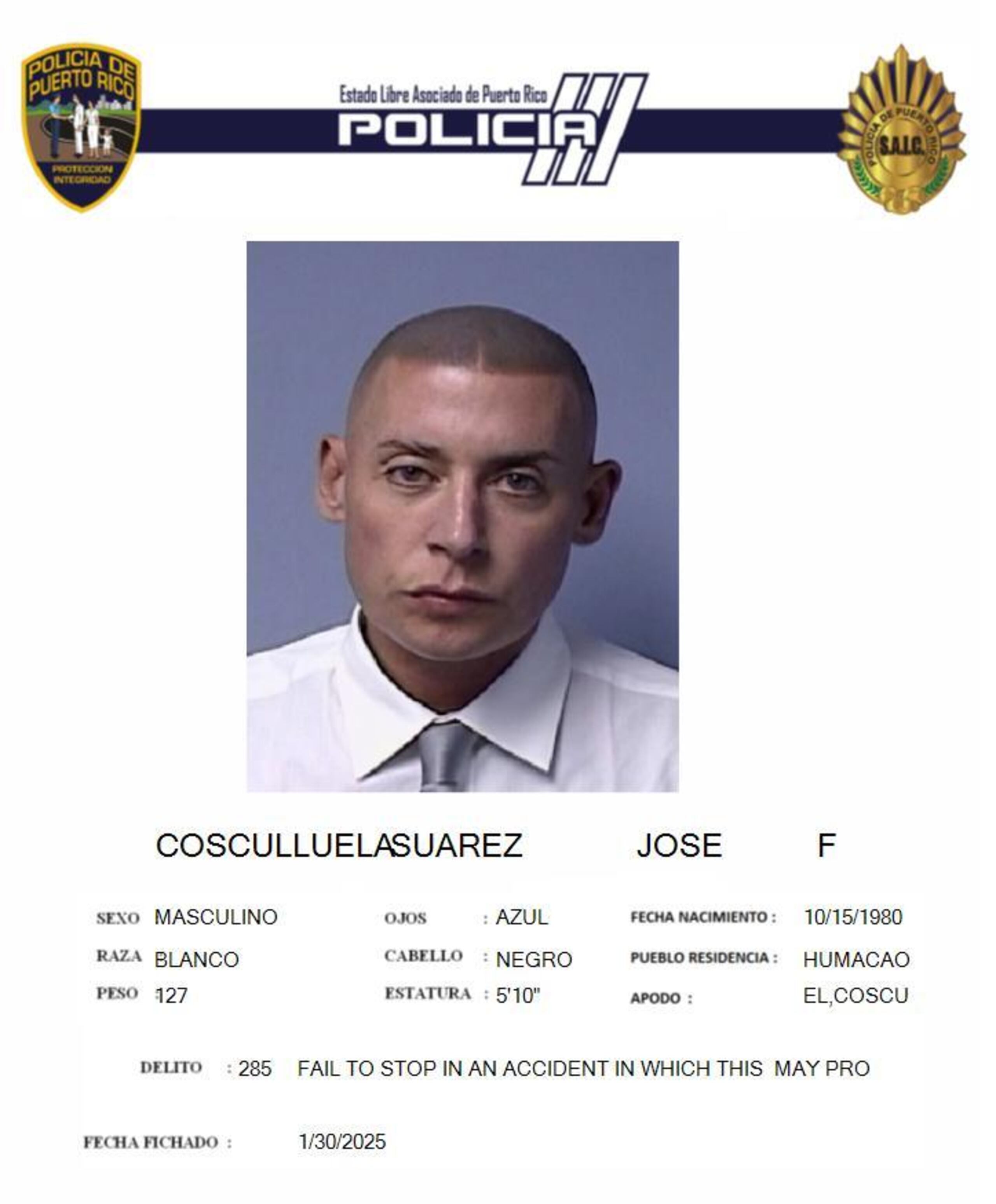 José Fernando Cosculluela Suárez.