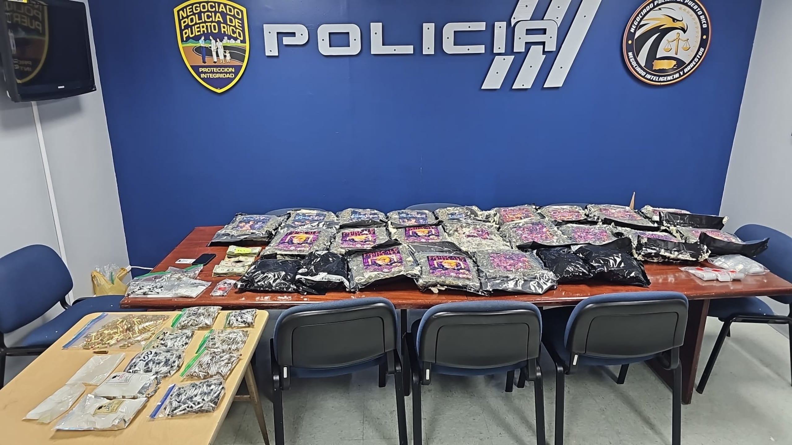 Agentes de la División de Inteligencia y Arrestos ocuparon 24 libras de marihuana en el barrio Almirante Norte, en Vega Baja.