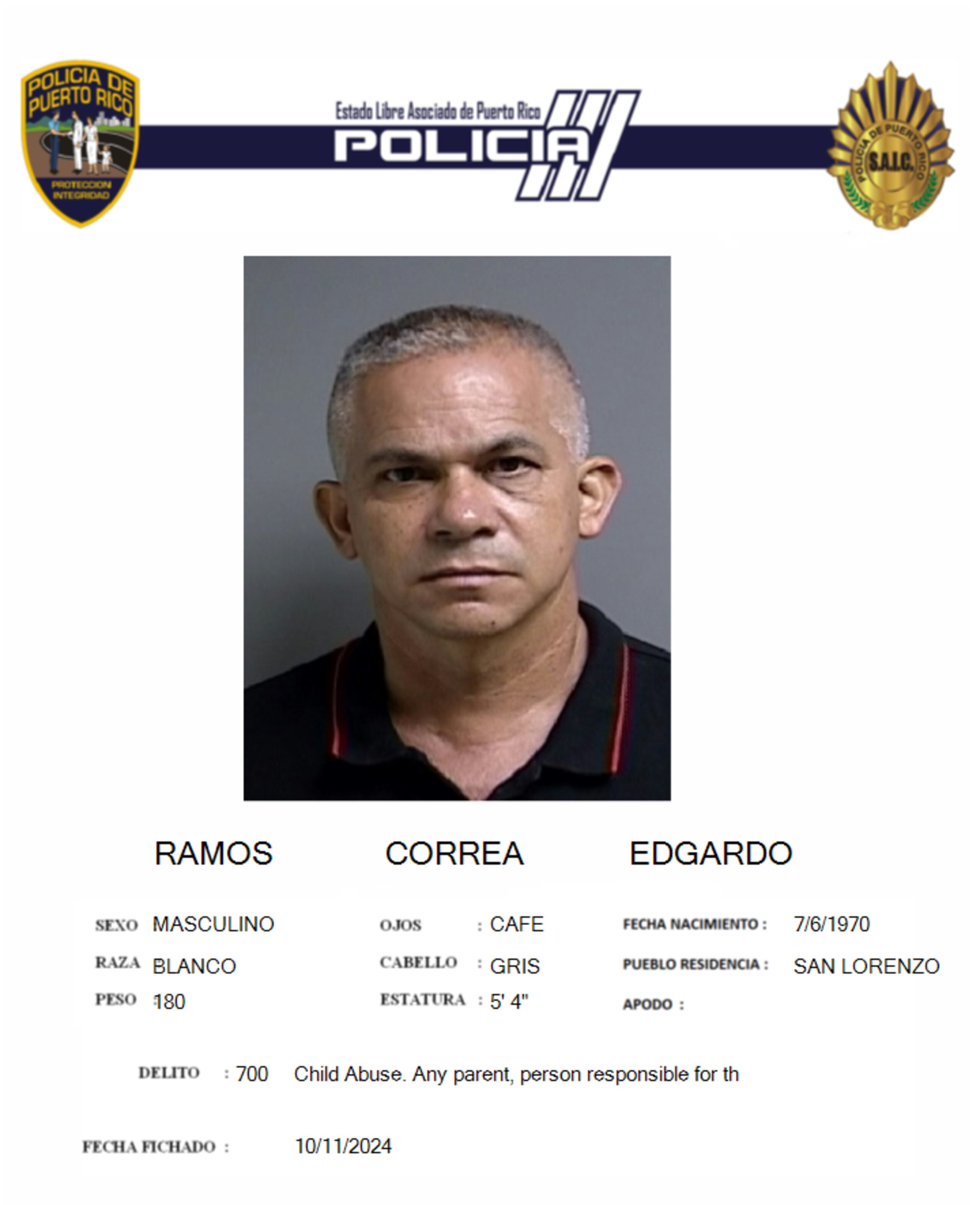 Edgardo Correa Ramos, enfrenta cargos por maltrato de menores y exposiciones obscenas.