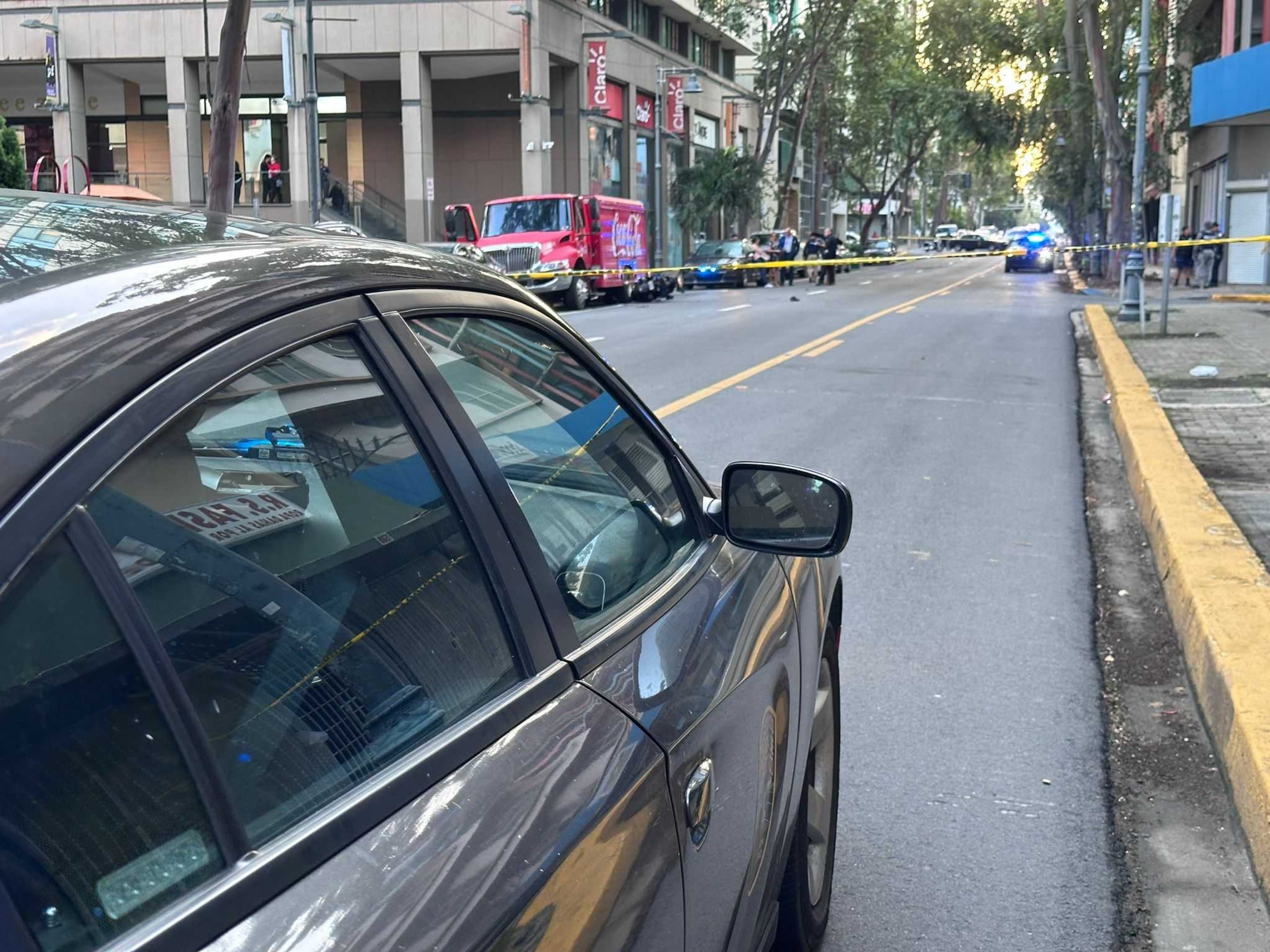 Escena del doble asesinato en Santurce esta mañana.