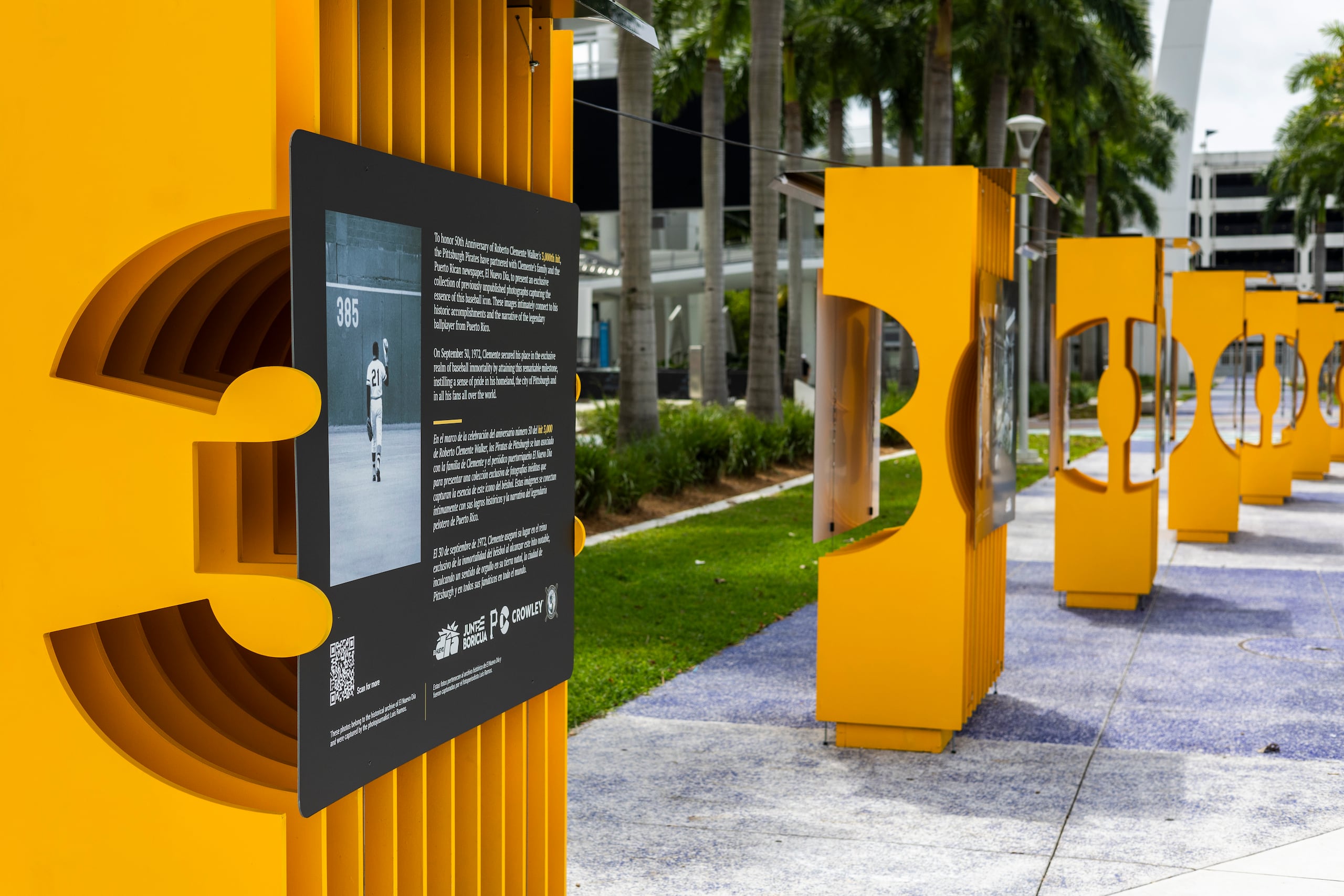 Ya está ubicada de regreso la exhibición Clemente 3000 en el Estadio loanDepot Park de Miami desde este jueves hasta mayo.