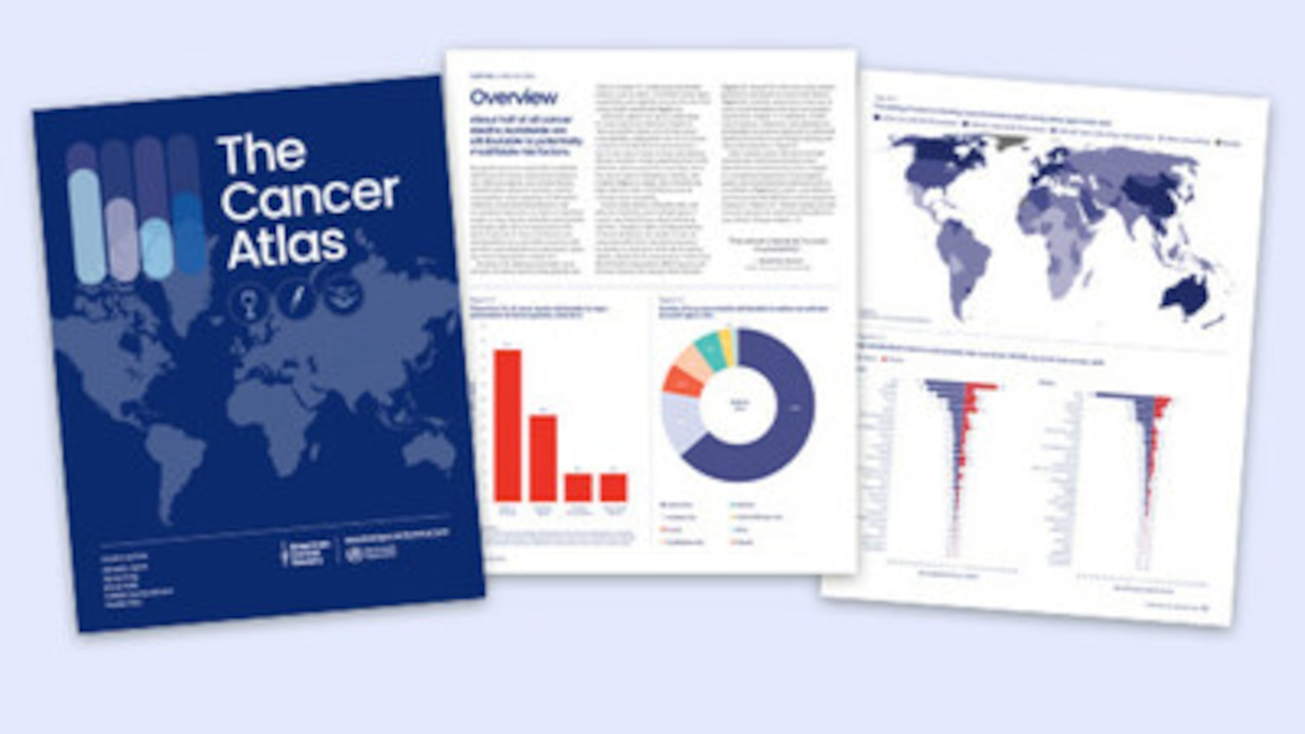 Gráfico del folleto del Atlas del Cáncer (PRNewsfoto/American Cancer Society)