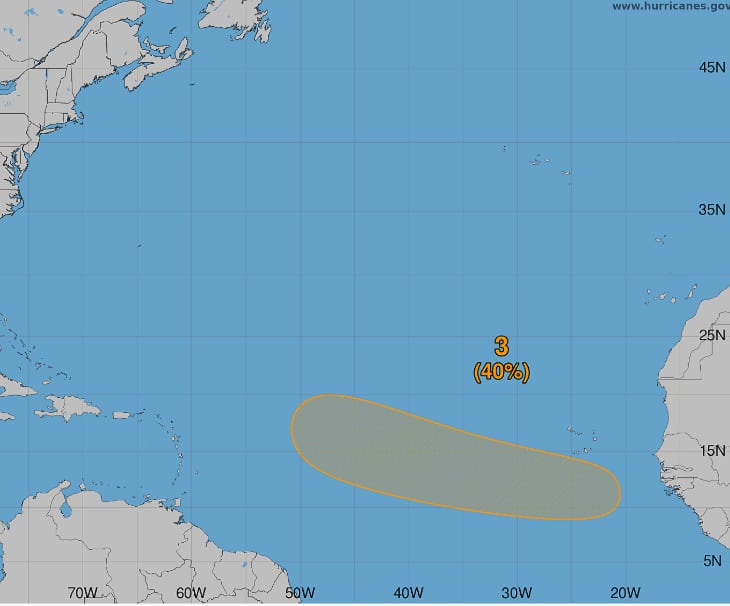 Imagen de la cobertura de: Aumenta la posibilidad de desarrollo ciclónico para onda tropical que saldrá de África