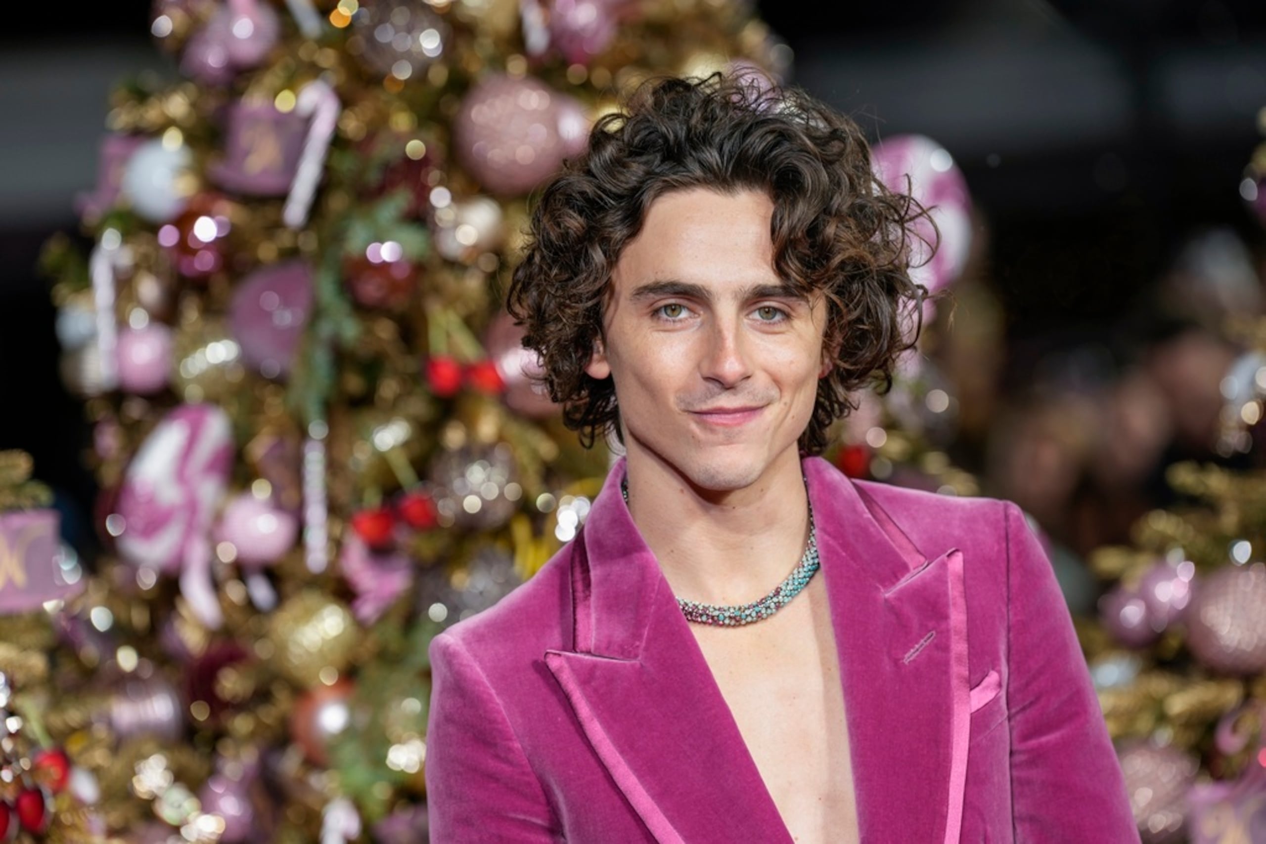 Timothée Chalamet en su llegada al estreno mundial de "Wonka" el 28 de noviembre de 2023 en Londres.
