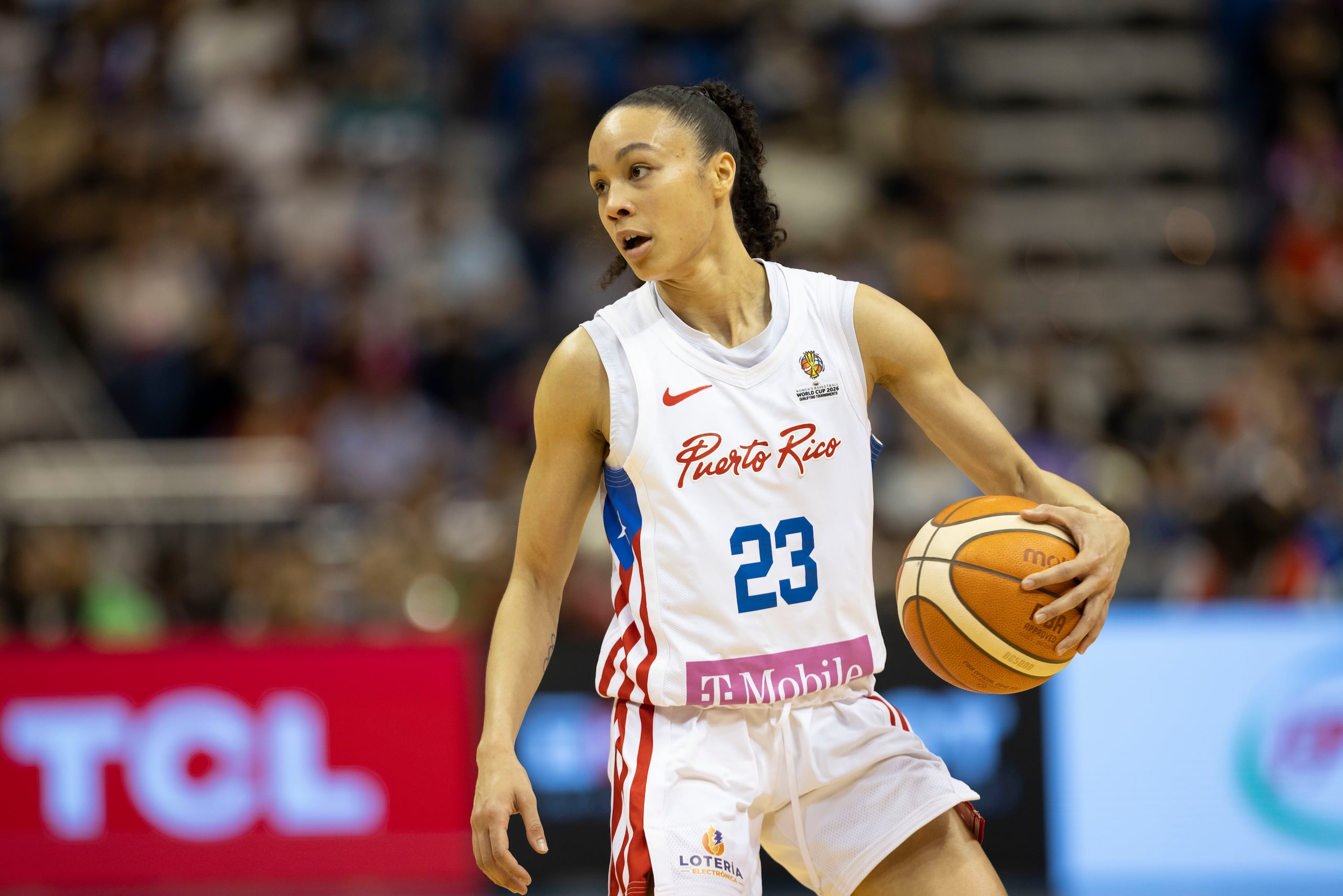 Trinity San Antonio durante el juego entre Puerto Rico y Estados Unidos.