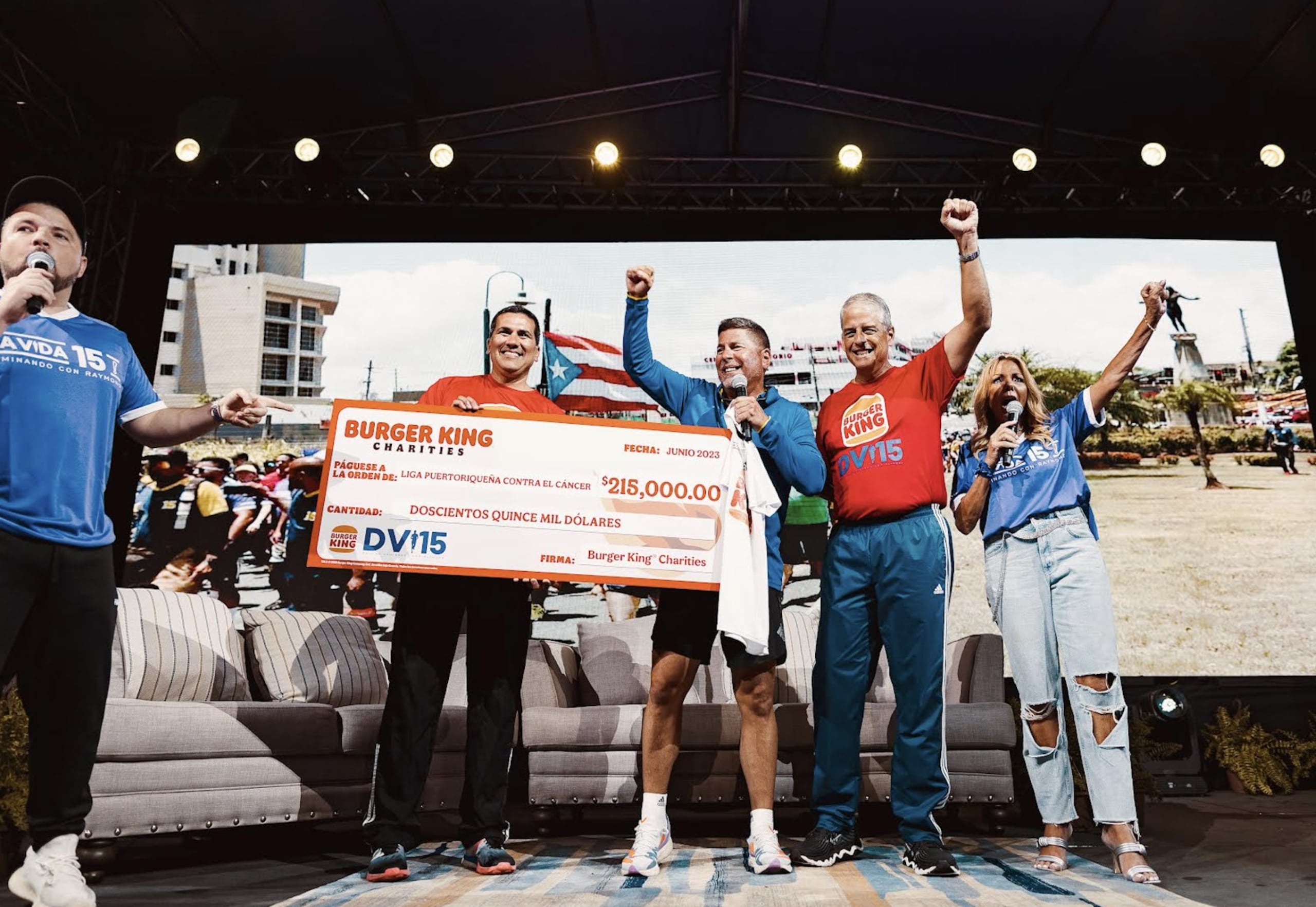 La donación es de un total de $215,000.