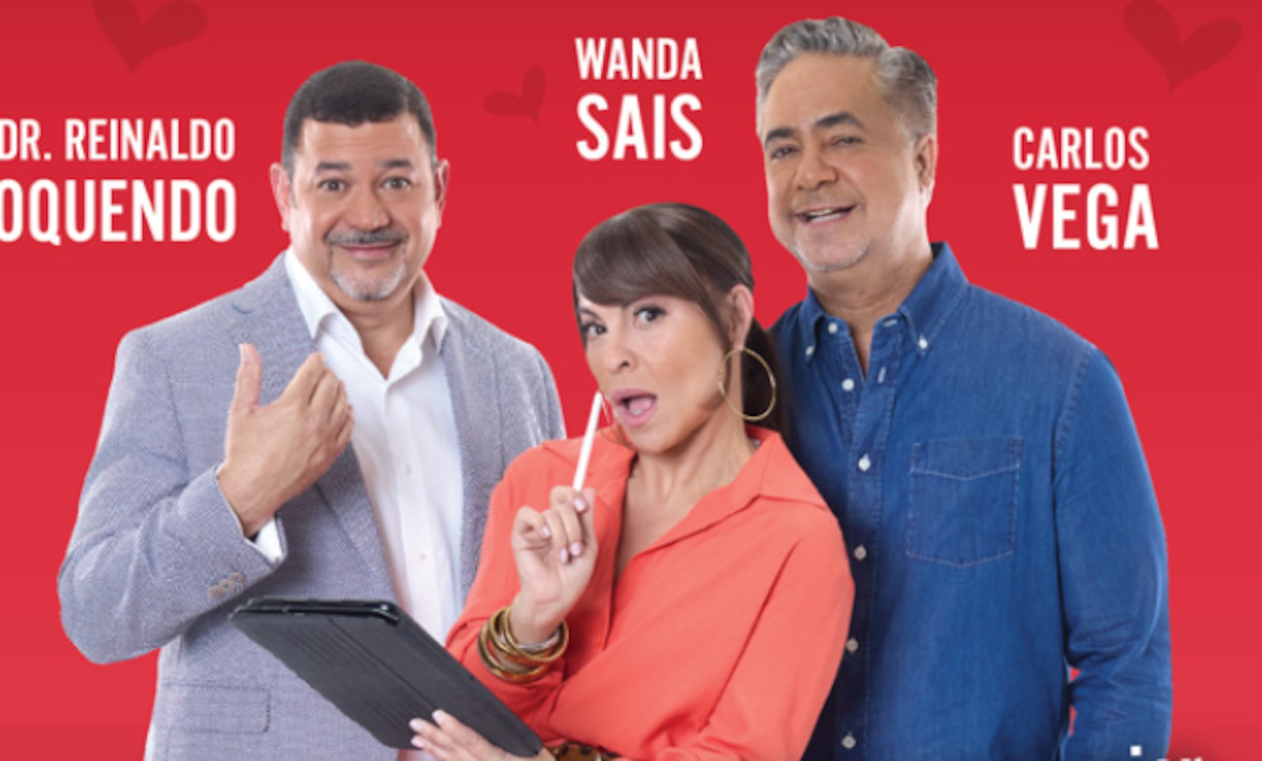 Dr. Reinaldo Oquendo, Wanda Sais y Carlos Vega