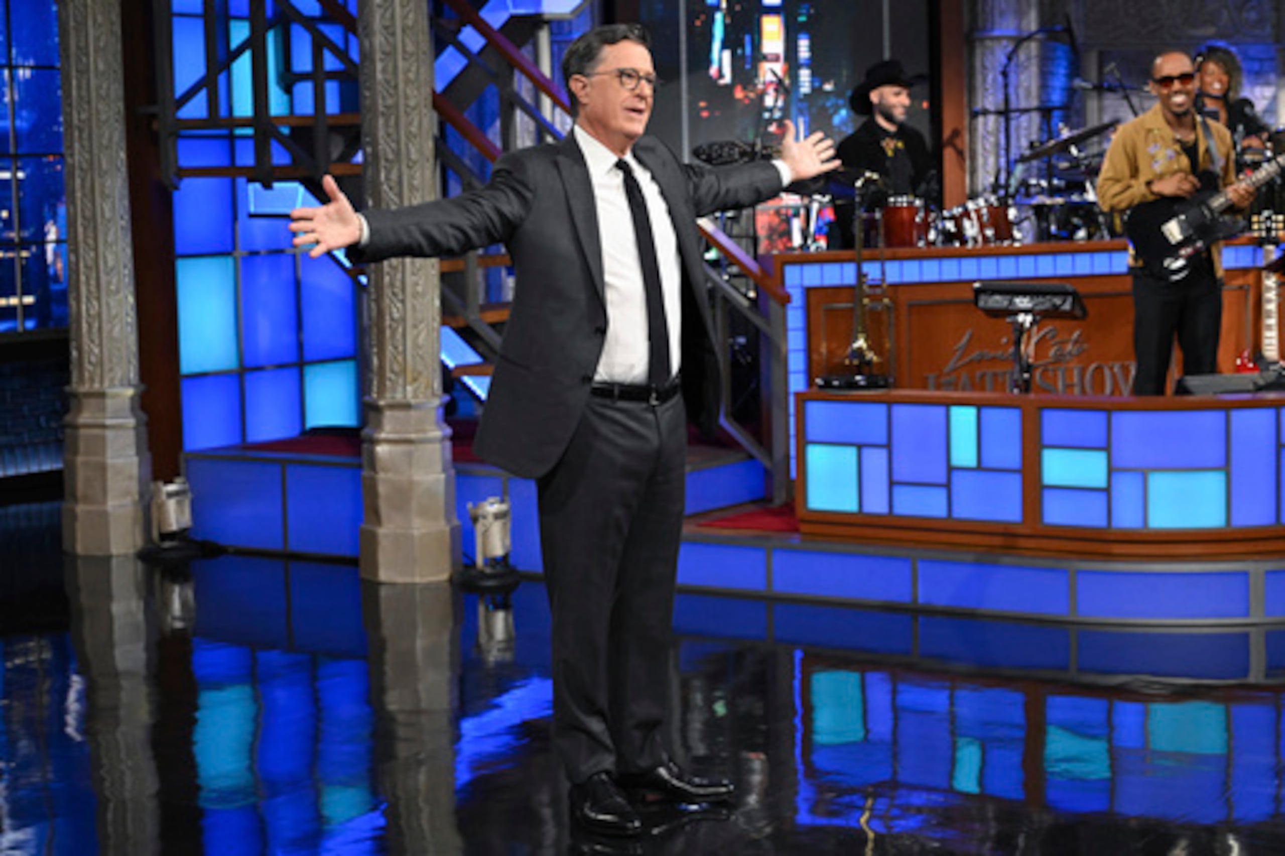 Stephen Colbert en "The Late Show" en Nueva York.