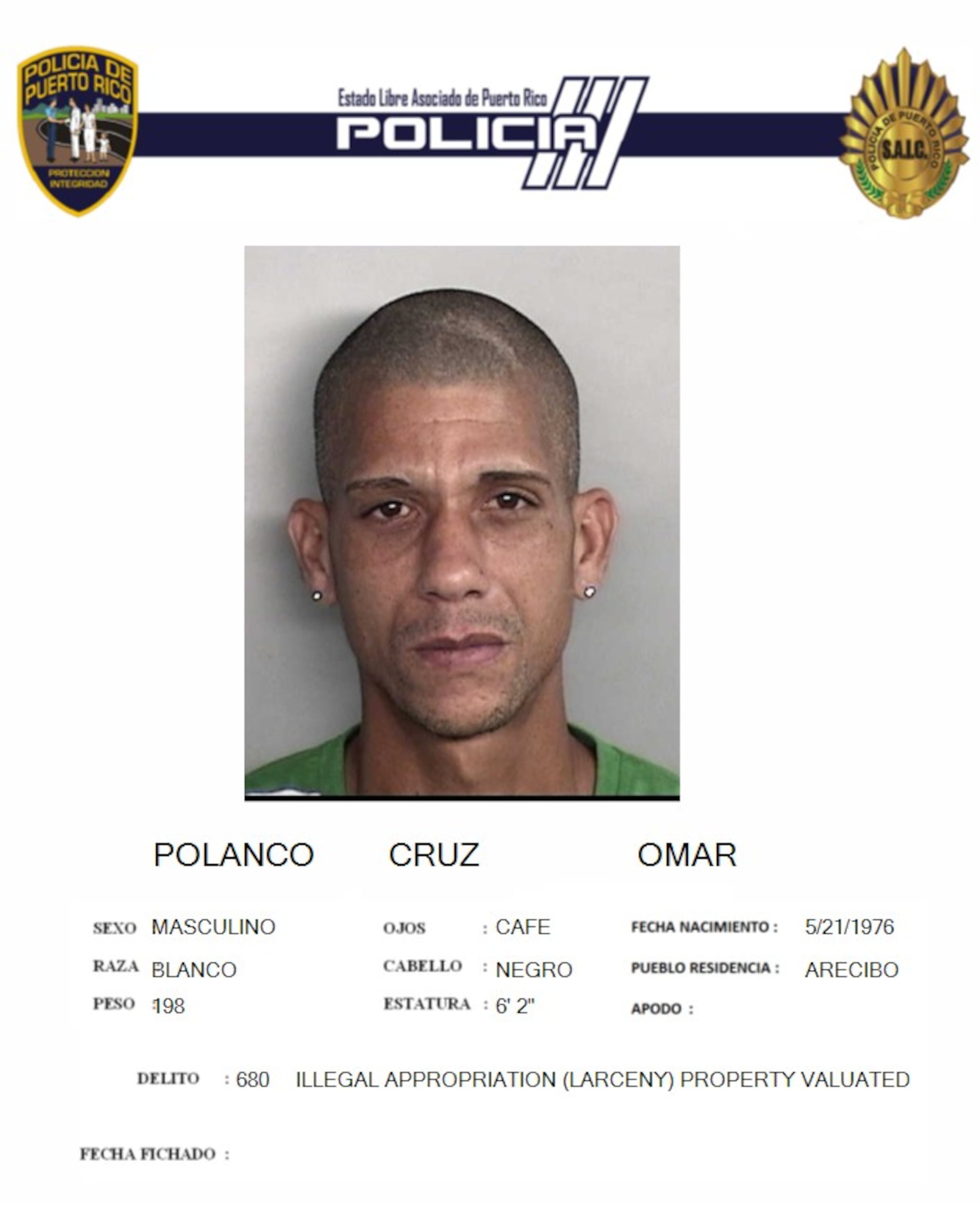 Omar Polanco Cruz, fue asesinado frente al edificio 10 del residencial Buena Vista, en Arecibo.