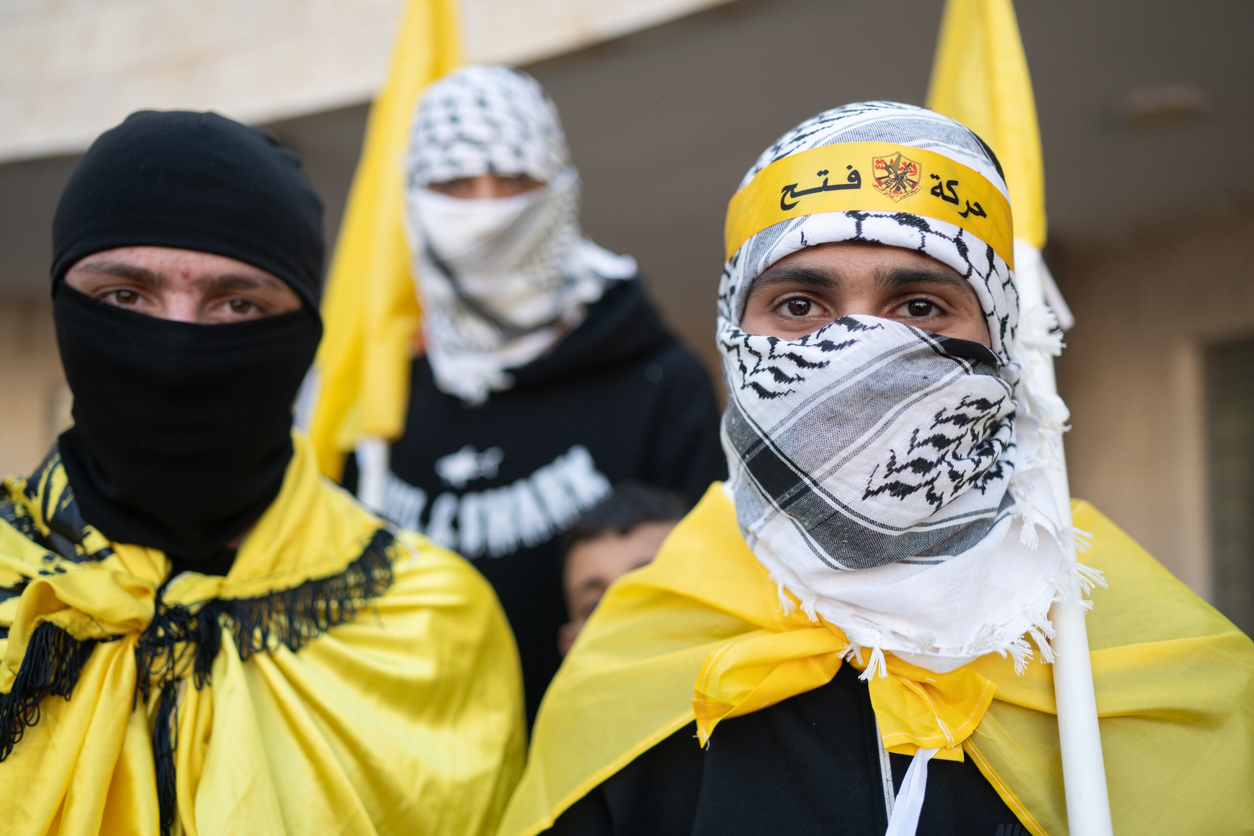 El primer ministro israelí, Benjamín Netanyahu, dijo que volvería la guerra si no se entregan rehenes antes del sábado al mediodía. En la foto, miembros de Fatah. (EFE/Magda Gibelli)