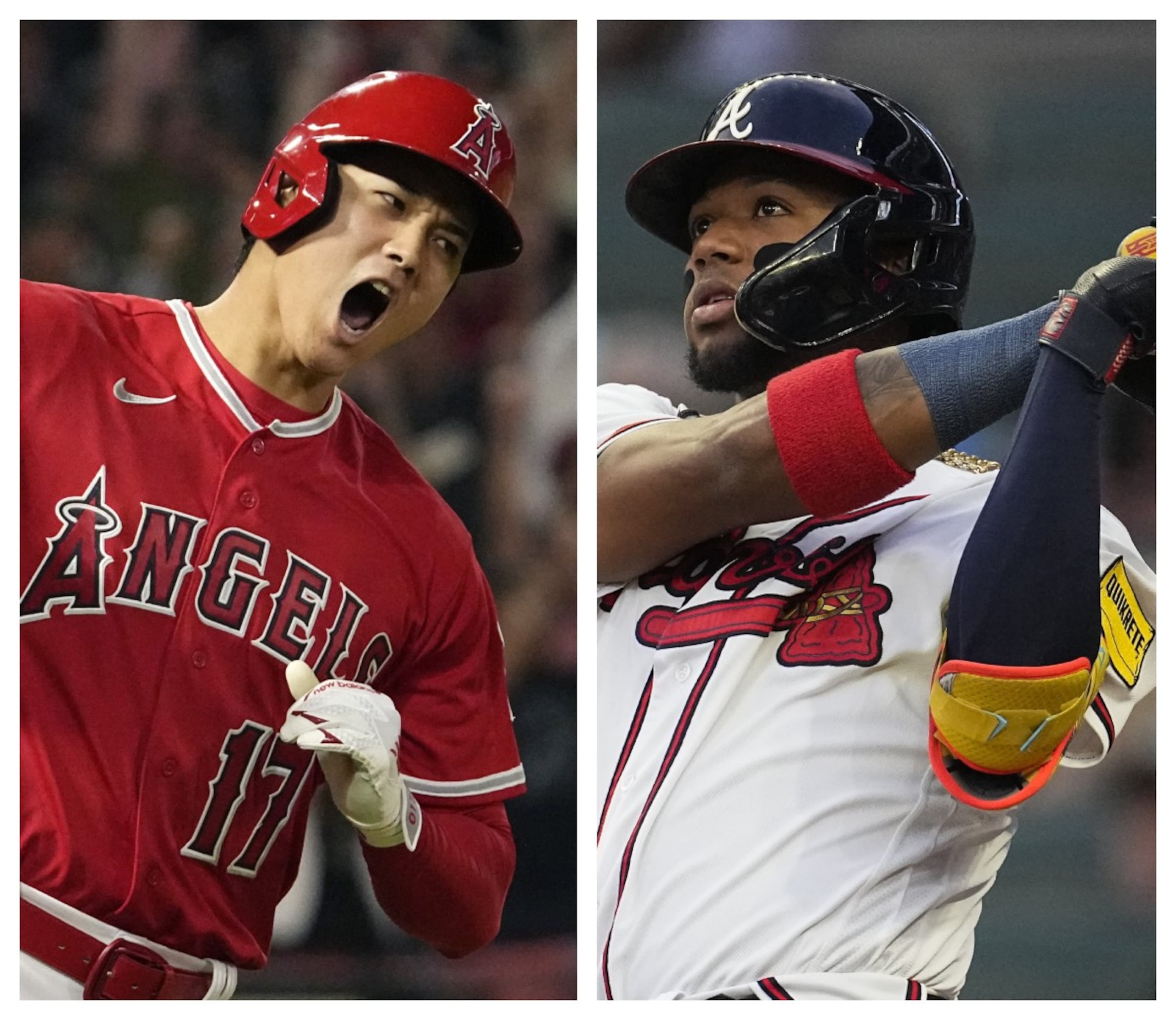 Shohei Othani (izquierda) y Ronald Acuña Jr. fueron galardonados.