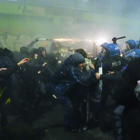 FOTOS: Así fue la manifestación en las Olimpiadas de Invierno