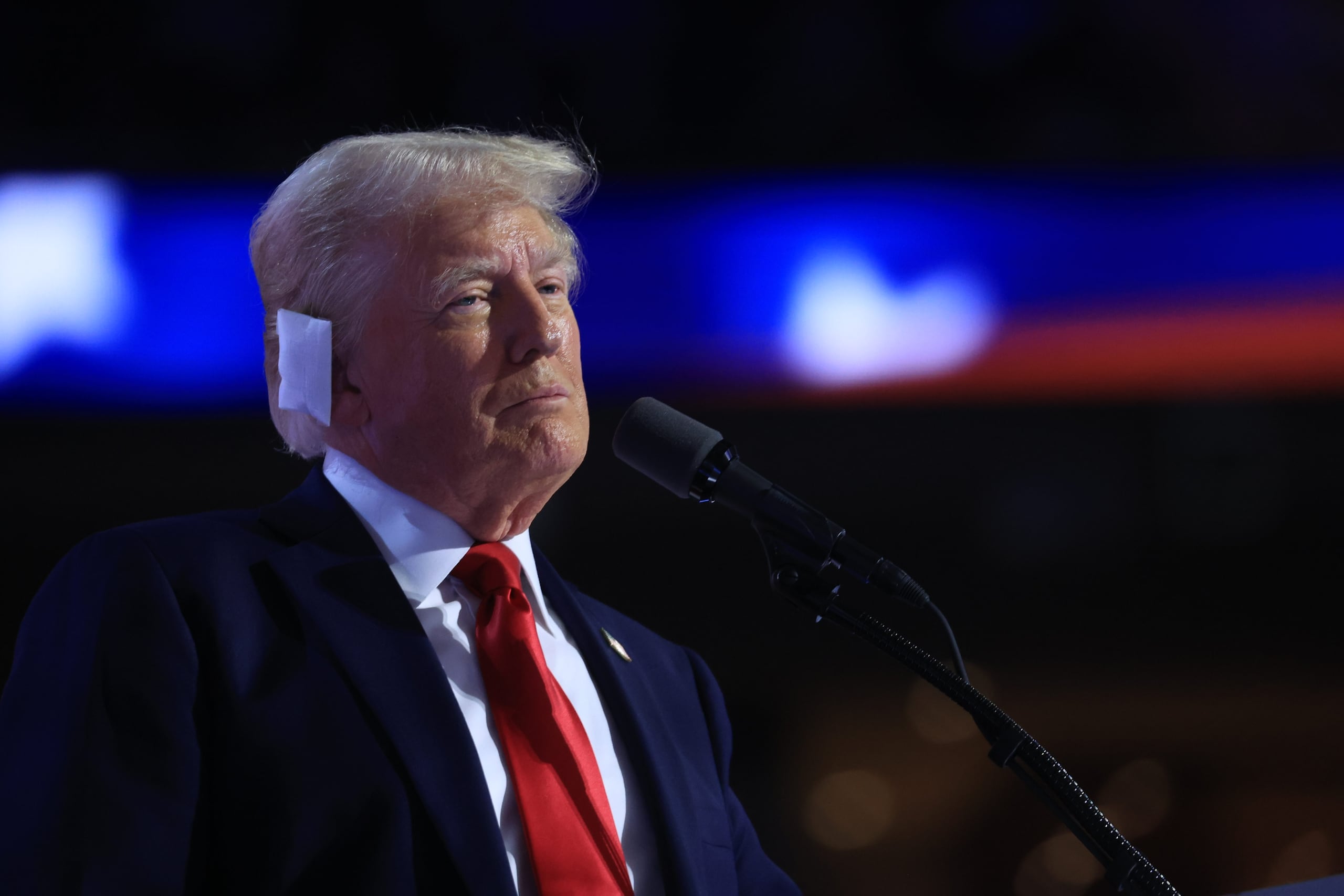 Donald Trump durante la convención del Partido Republicano.