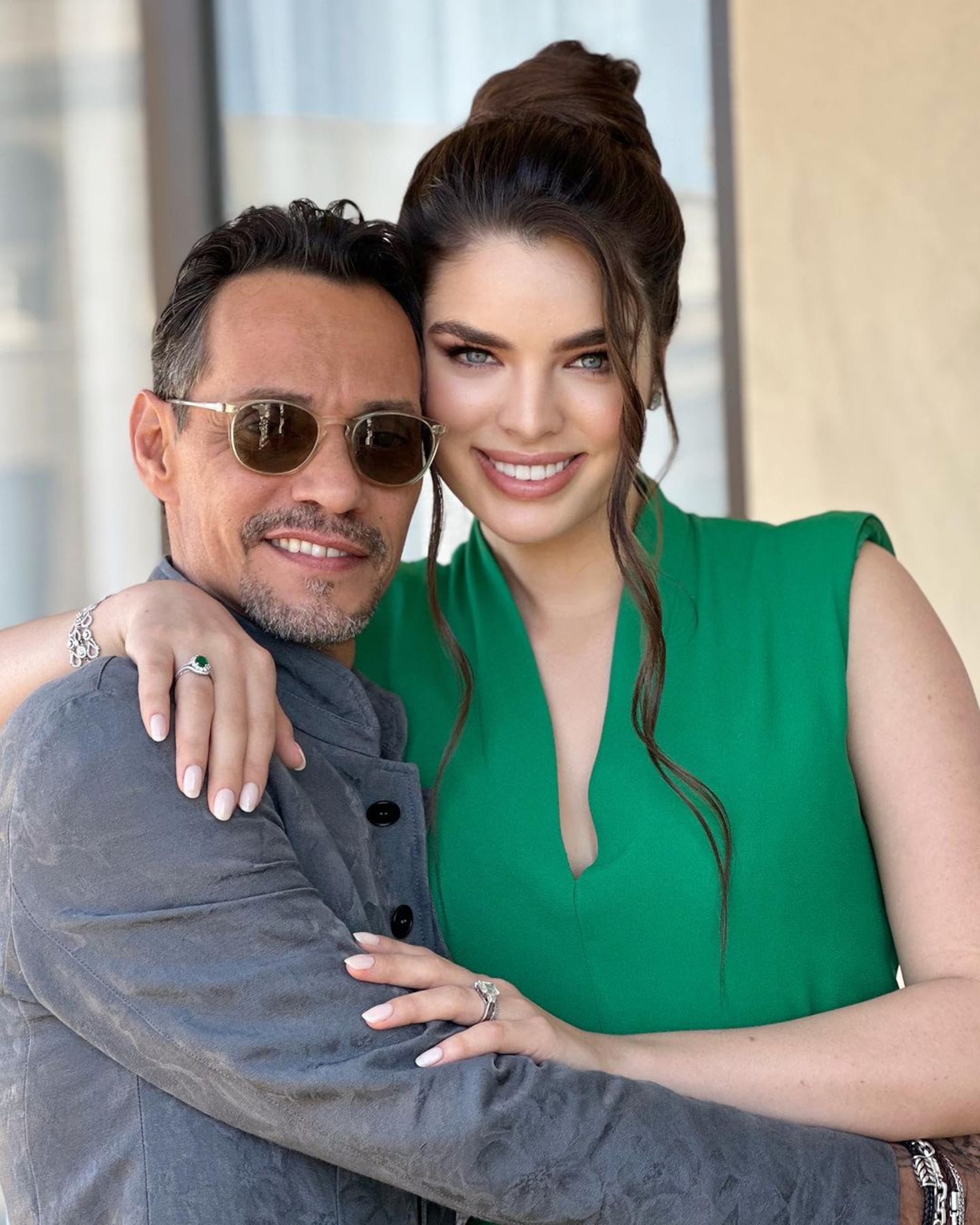 Marc Anthony y Nadia Ferreira.