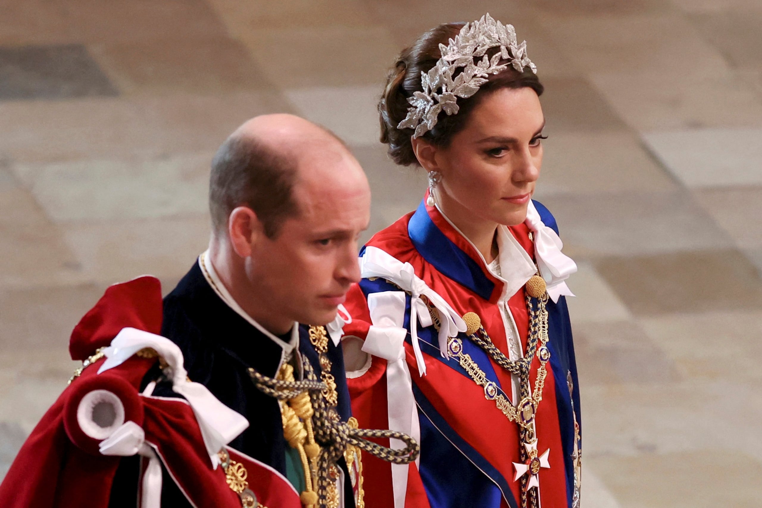 Kate Middleton y el príncipe William (Phil Noble/Pool Photo via AP)