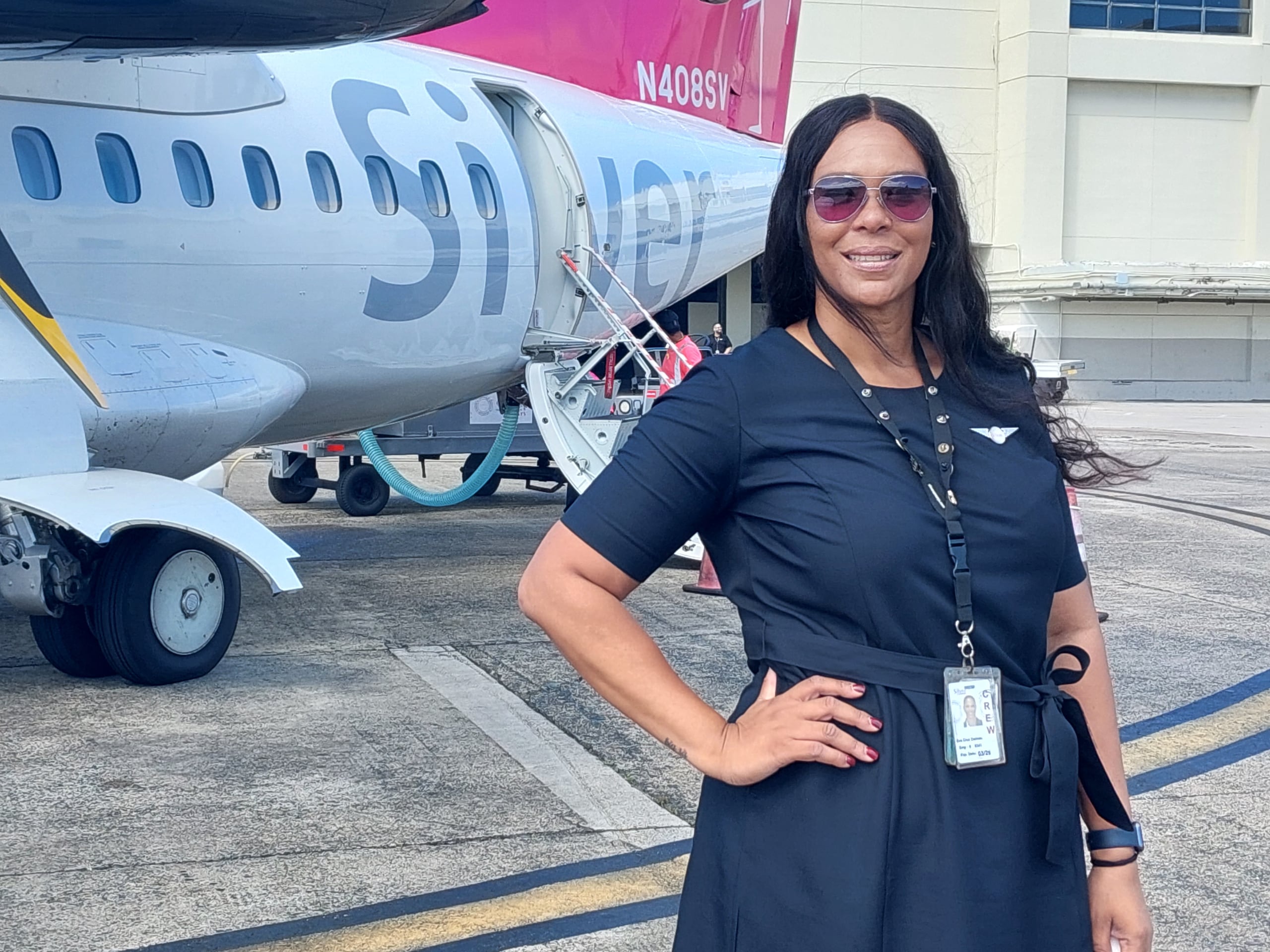 La nueva 'cancha' de trabajo de Eva Cruz es con la línea aérea Silver.