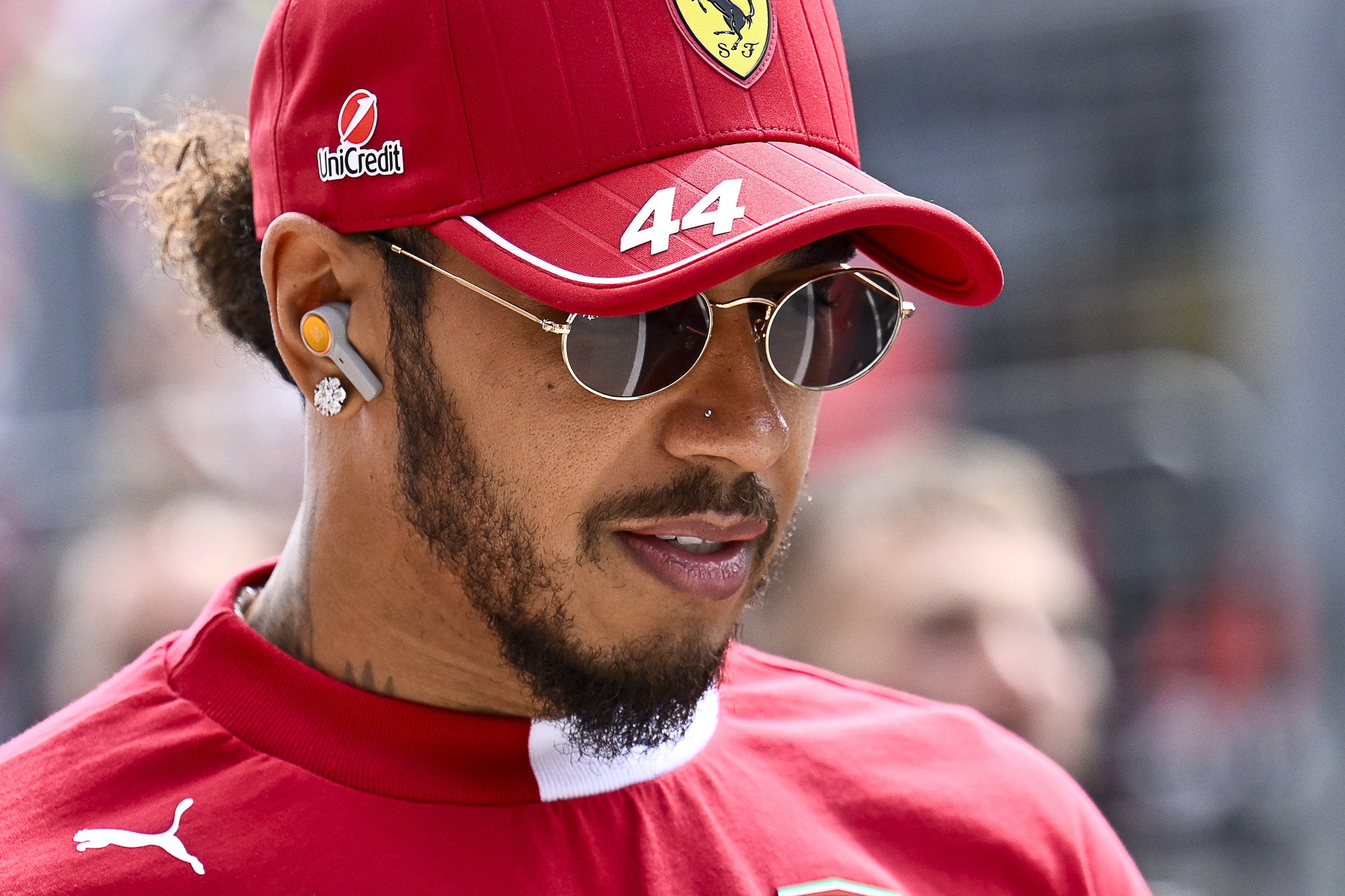 El piloto de Ferrari, Lewis Hamilton, previo al Gran Premio de Hungría de la Fórmula 1.