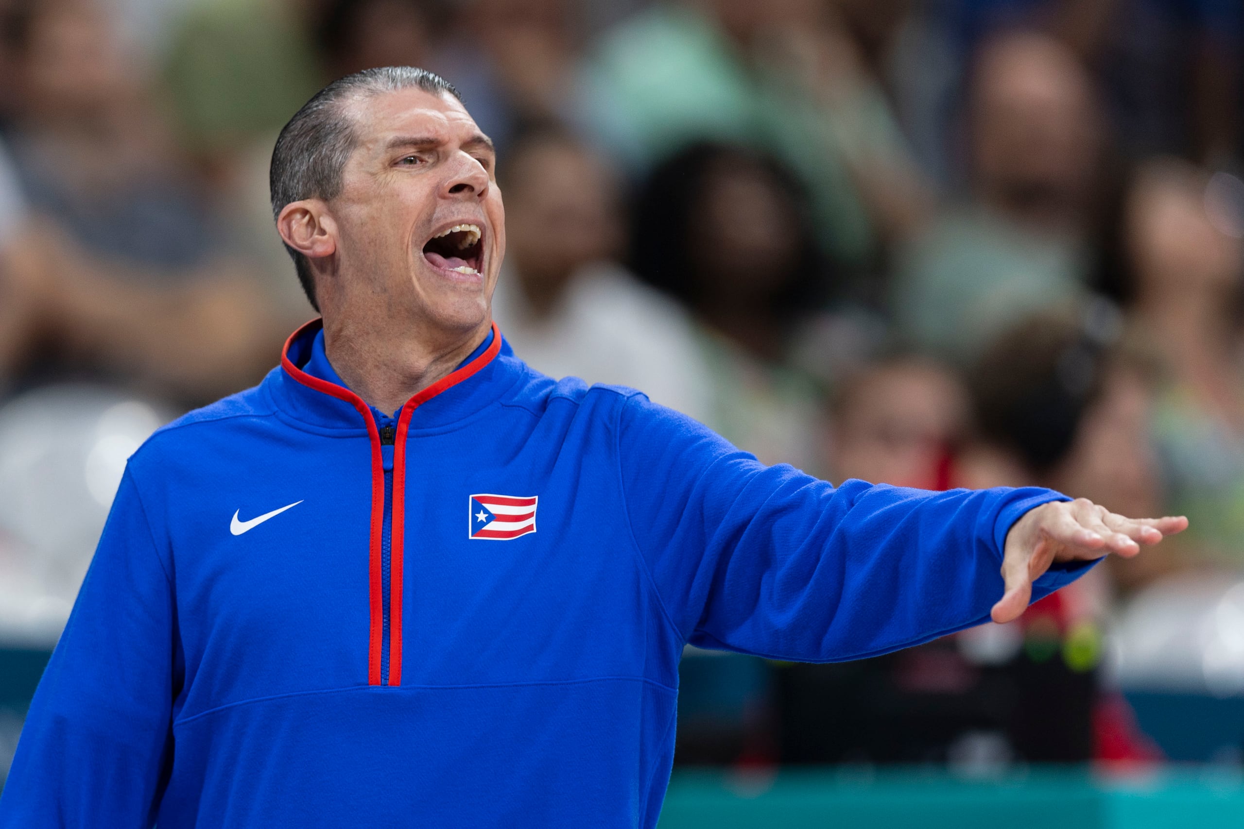 Gerardo "Jerry" Batista, dirigente de la Selección Nacional de baloncesto femenino, en los Juegos Olímpicos París 2024.