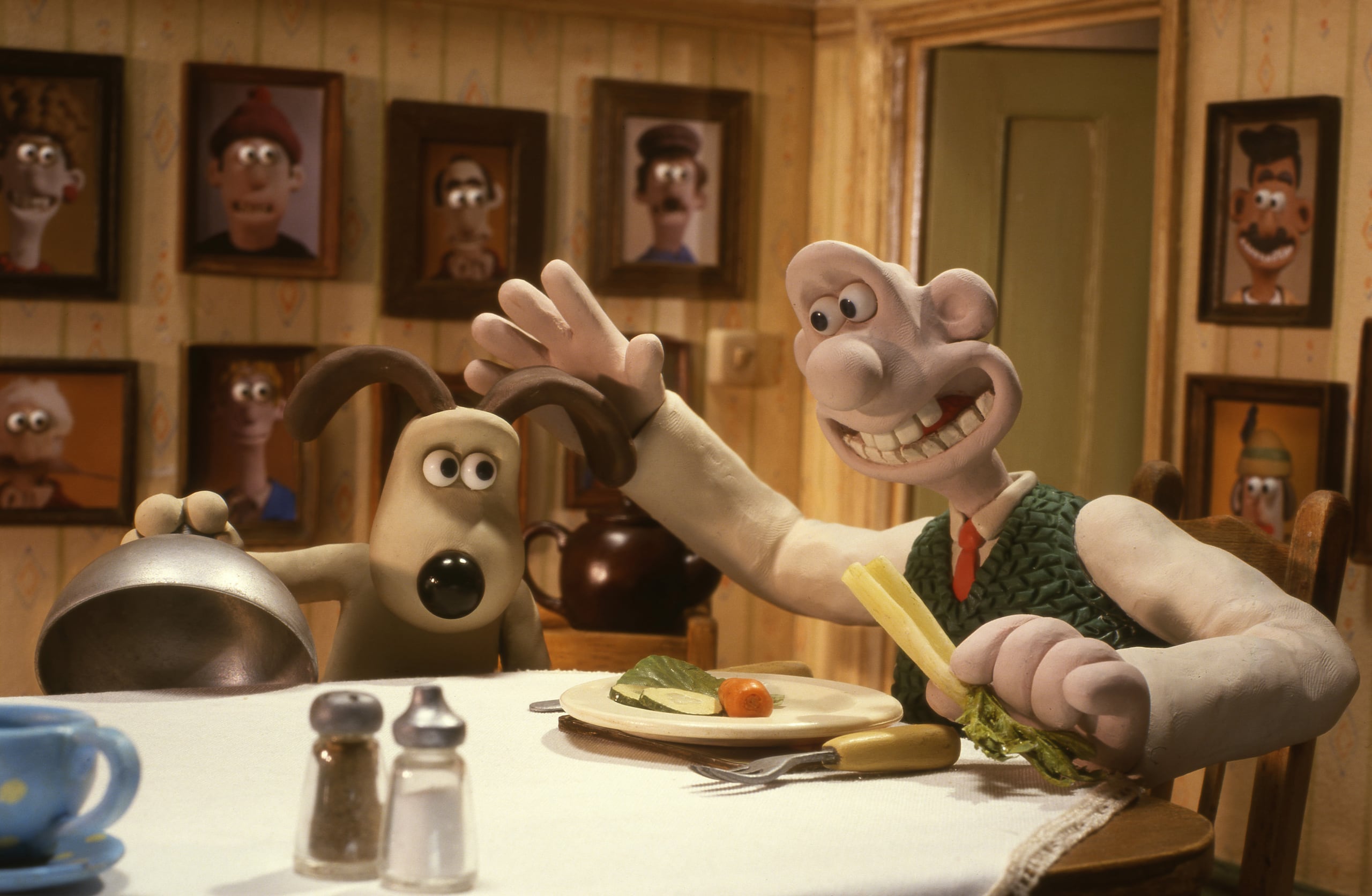 Wallace y su fiel perro Gromit de la franquicia de comedia “Wallace and Gromit”.