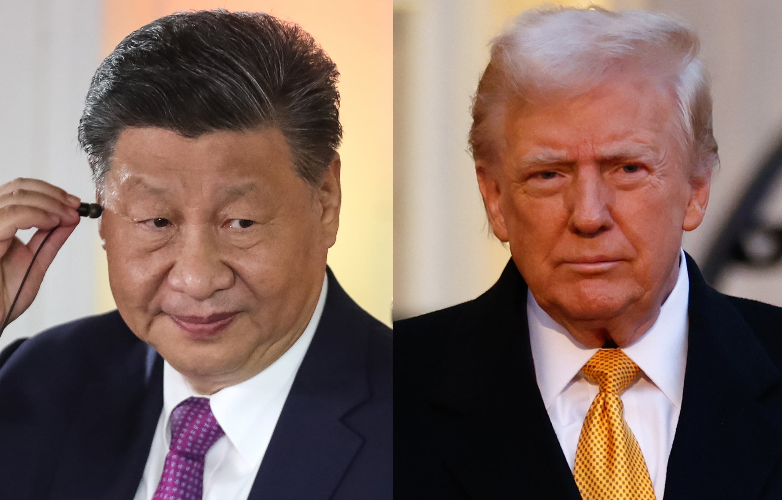 El presidente de China, Xi Jinping (i), y al presidente de EE.UU., Donald Trump.
