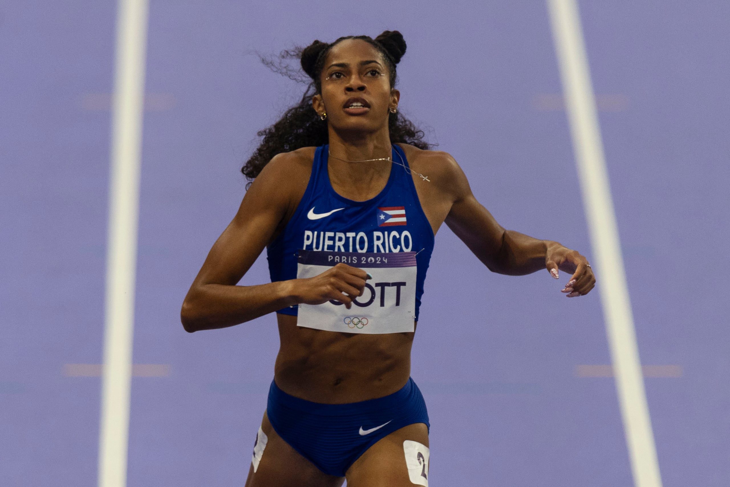Gabby Scott corría en la jornada de hoy por tercer día corrido la prueba de los 400 metros.