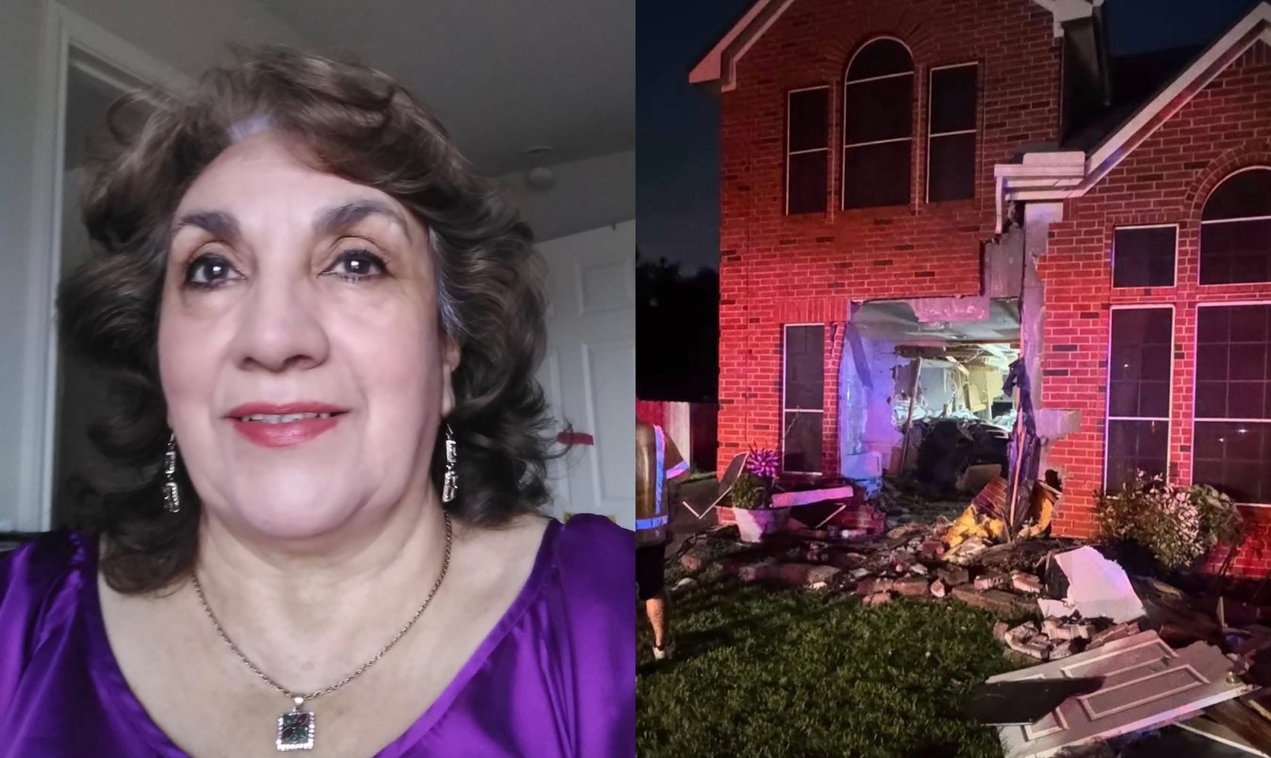 El auto se desplazó a alta velocidad por el patio delantero de la casa, antes de impactar la habitación donde se encontraba Martha Ávila.