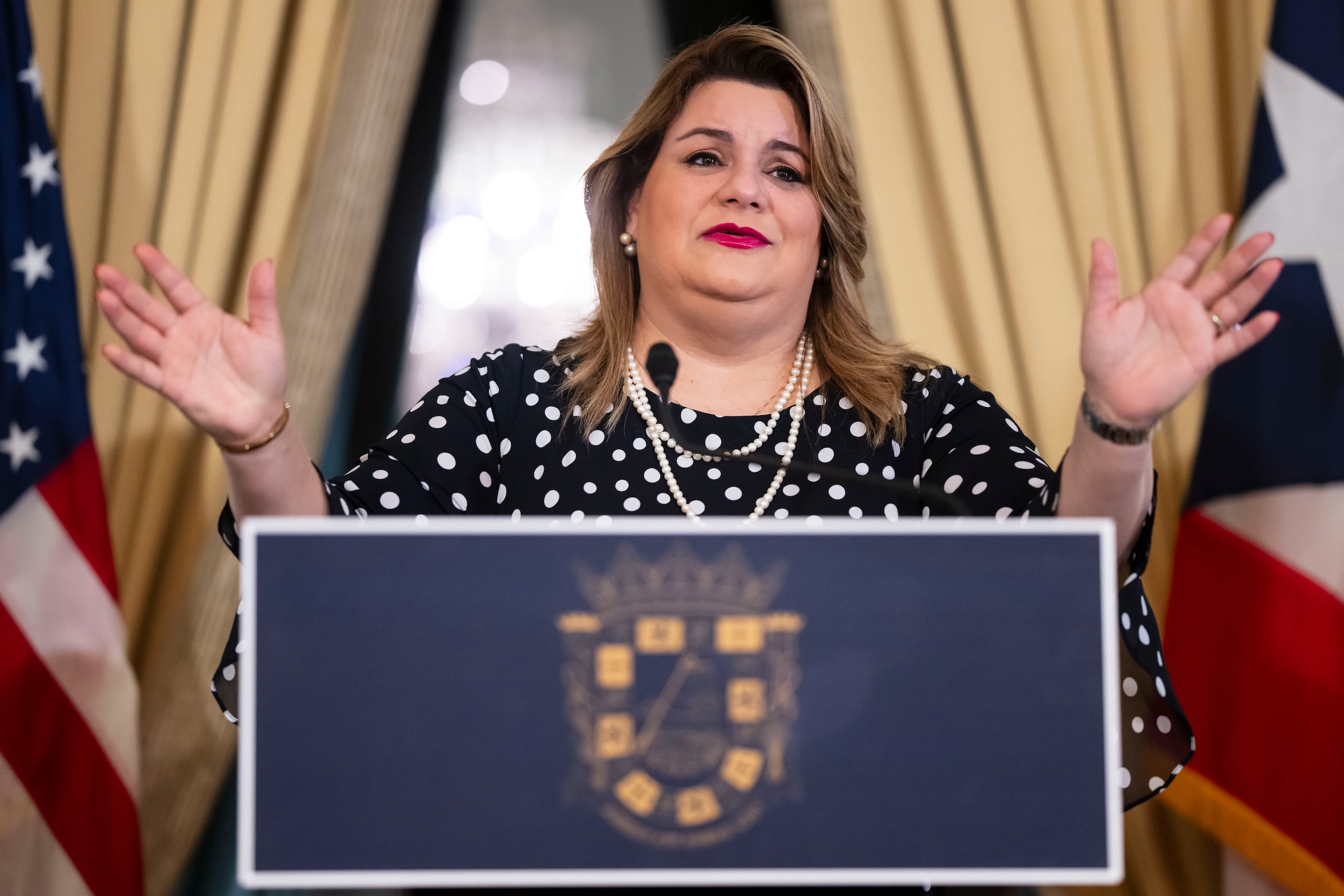 9 de enero de 2025. San Juan, PR. MCD/NOTICIAS. Conferencia de prensa convocada por la gobernadora entrante Jenniffer González Colón, sobre nuevos nombramientos de jefes de agencias, llevada a cabo en La Fortaleza, Viejo San Juan. FOTO POR: Carlos Rivera Giusti/GFR Media.
Jenniffer González, Gobernación, Nombramientos