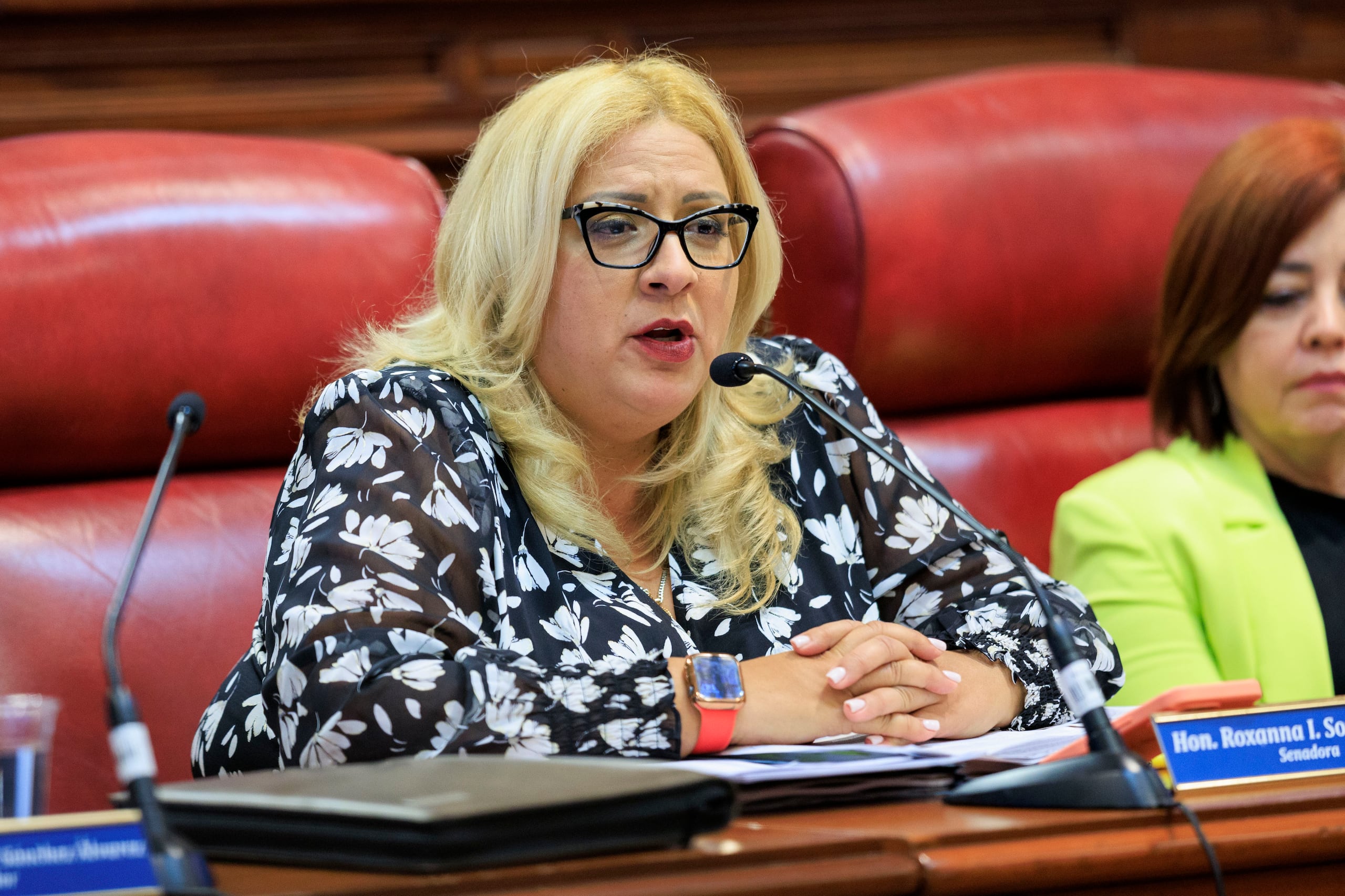 La senadora Roxanna Soto.