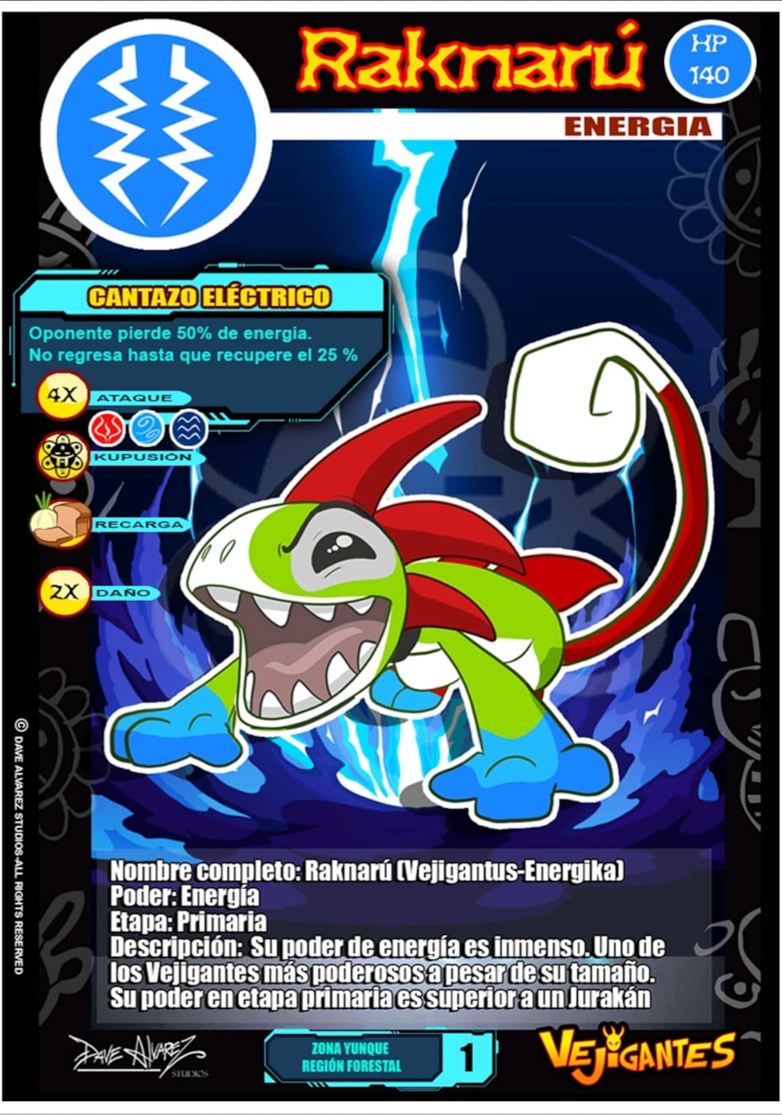 Raknarú es uno de los varios personajes en la aventura creada por Dave Álvarez.