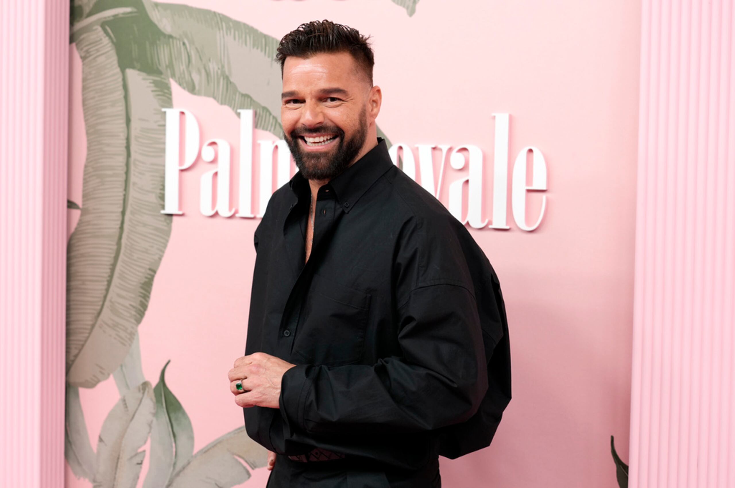 Ricky Martin, a cast member in "Palm Royale," poses at the premiere of the Apple TV+ series at the Samuel Goldwyn Theatre, Thursday, March 14, 2024, in Beverly Hills, Calif. (AP Photo/Chris Pizzello)