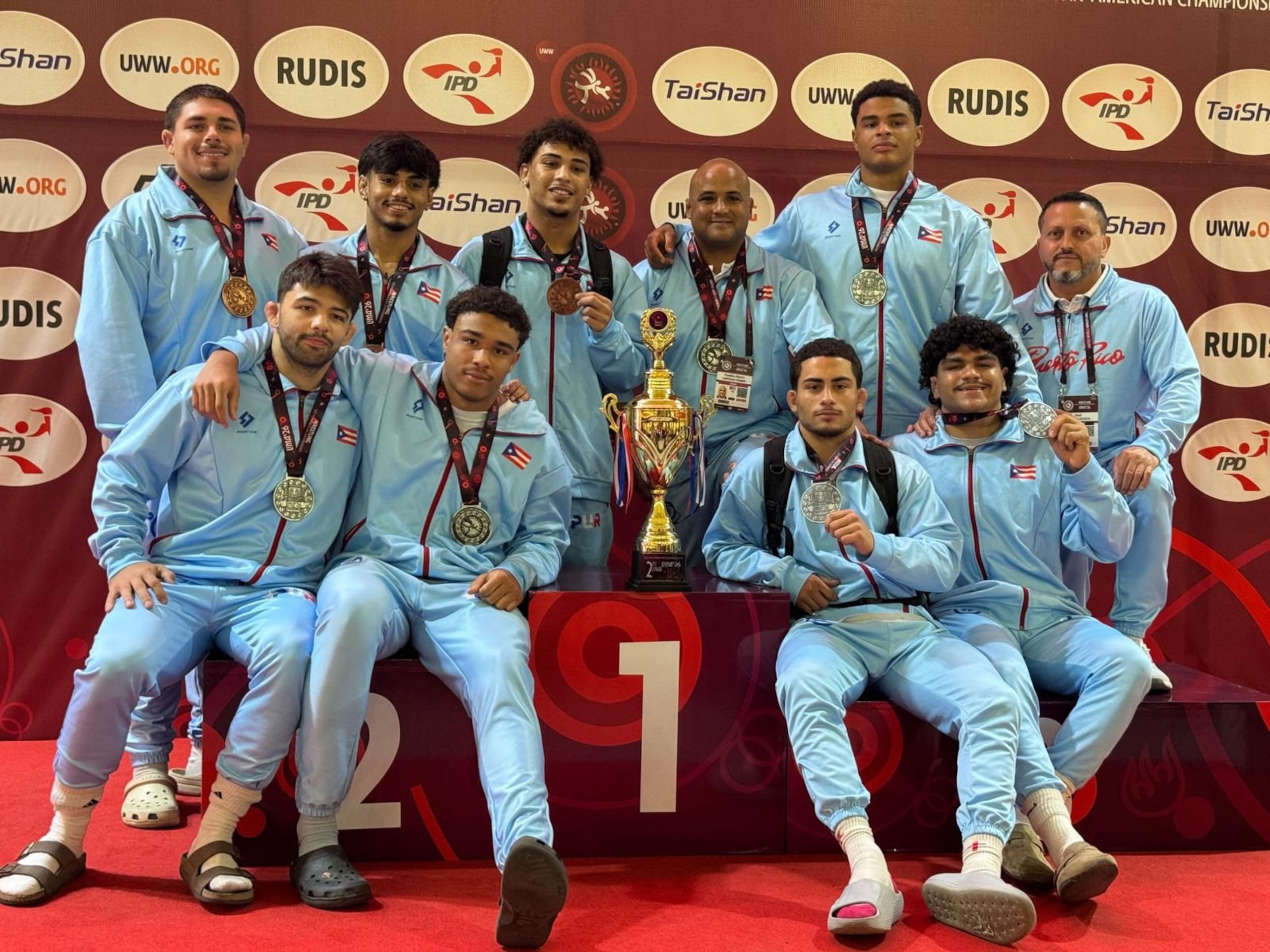 El equipo masculino de lucha de Puerto Rico.