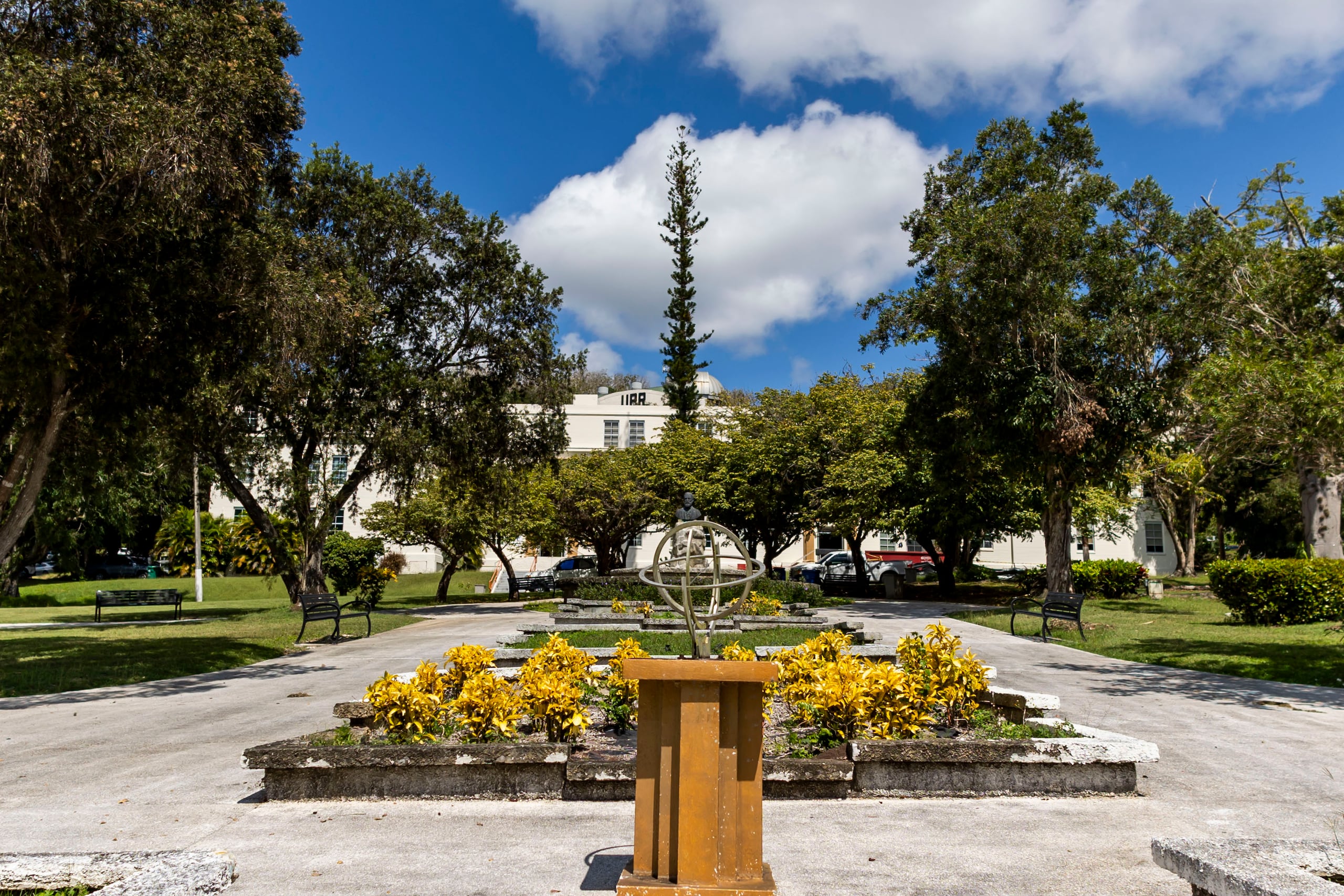 El campus sobresale por su verdor y contacto con la naturaleza.