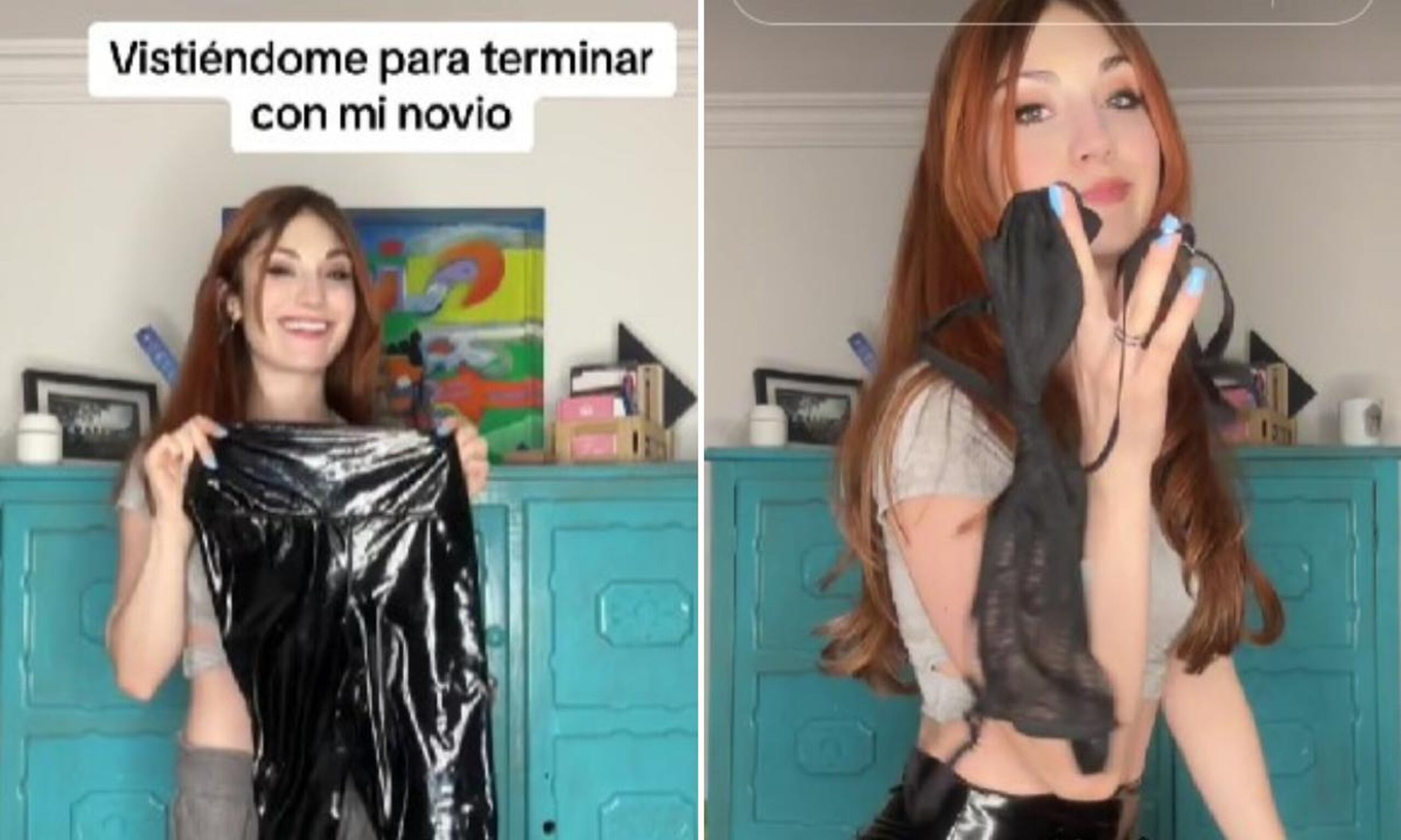 El vídeo fue parte de la tendencia de humor “un ‘outfit’ para cada ocasión” que varias creadoras de contenido publican en TikTok.