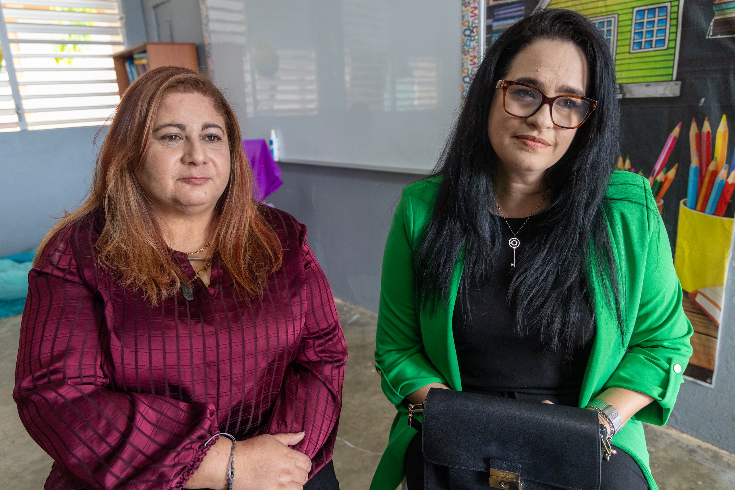 La doctora Solimar Martinez, Coordinadora del Comite de Adultos Mayores de la Asociación de Psicólogos de Puerto Rico, fundadora de UNA USA San Germán y psicóloga escolar de la escuela David Antongiorgi Cordova y la Dra Ramaris Sepúlveda, del Comite Adultos Mayores de la Asociación de Psicología de Puerto Rico.