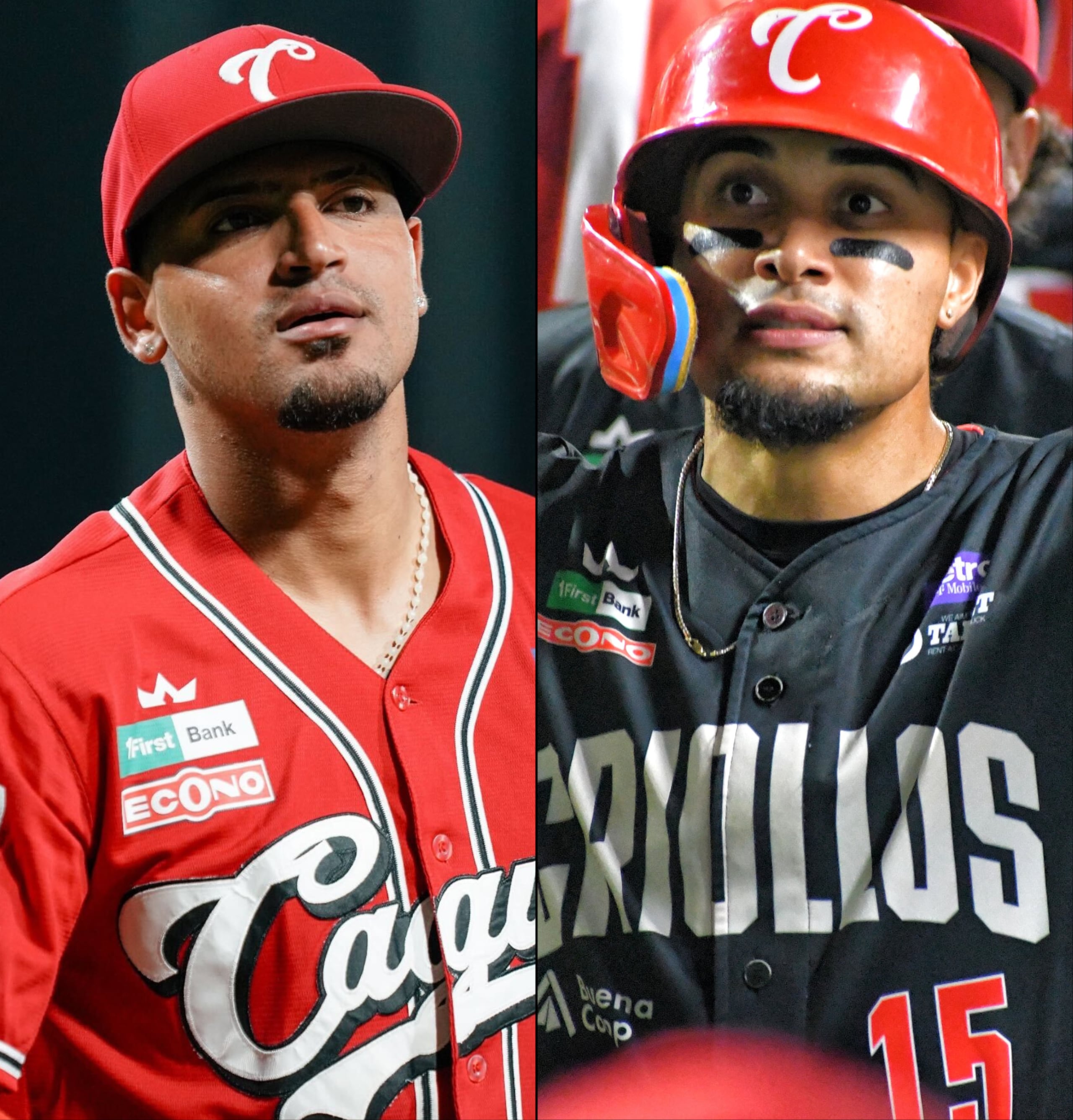 Luis Vázquez y Bryan Torres forman parte de los Criollos de Caguas en la Liga de Béisbol Profesional Roberto Clemente.